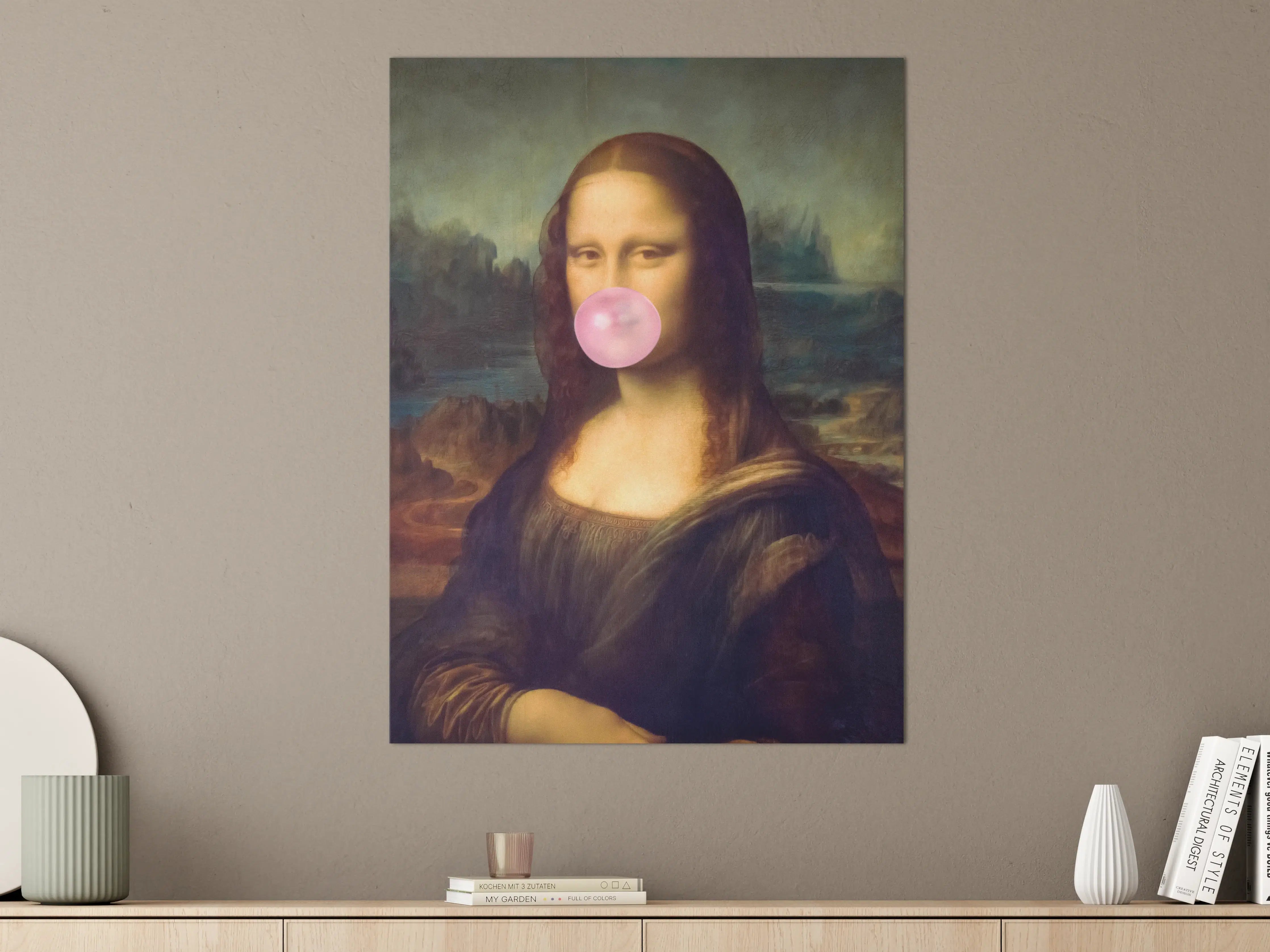 Große Wandbilder - Lustiges Mona Lisa Porträt