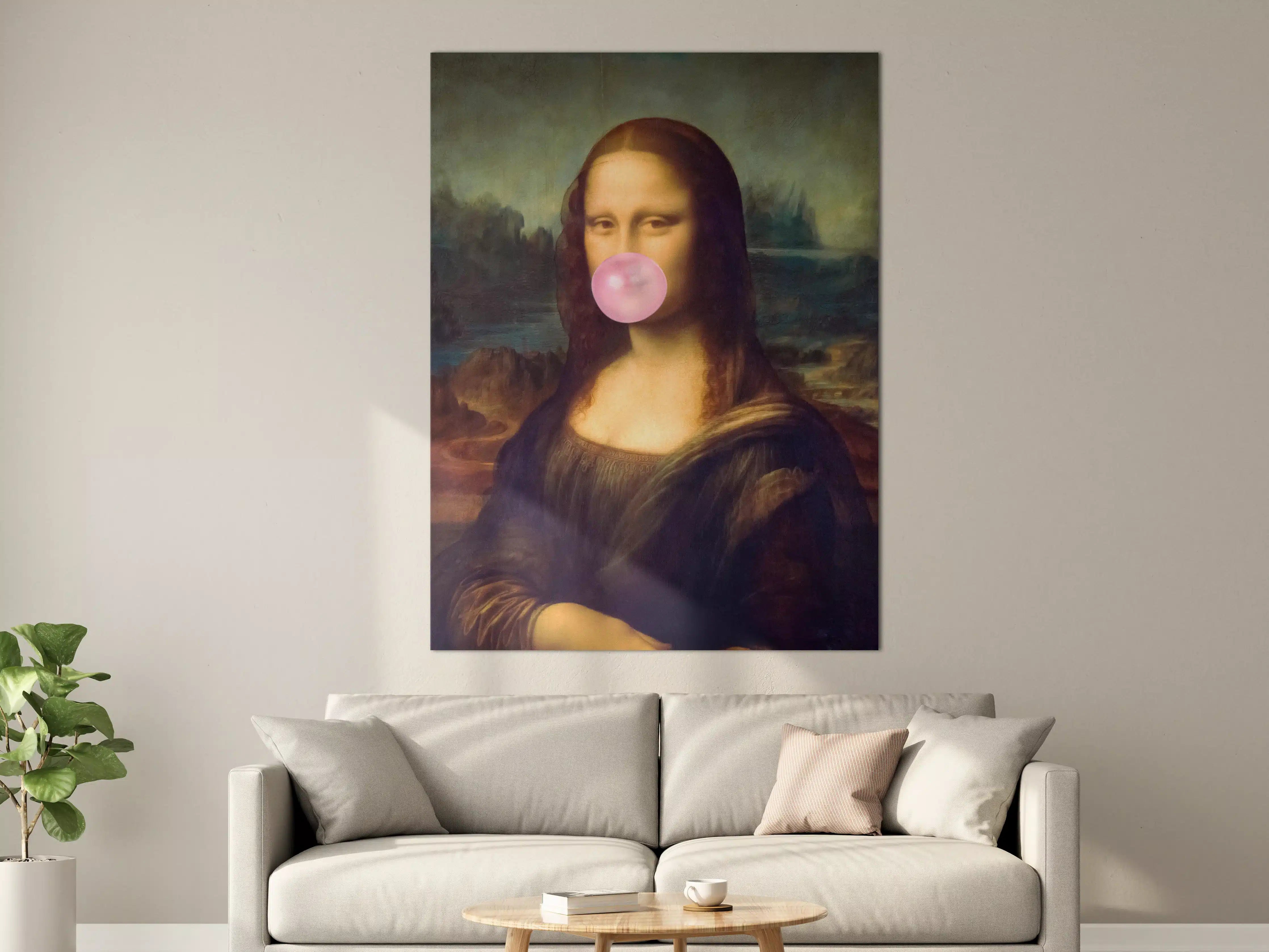 Große Wandbilder - Lustiges Mona Lisa Porträt