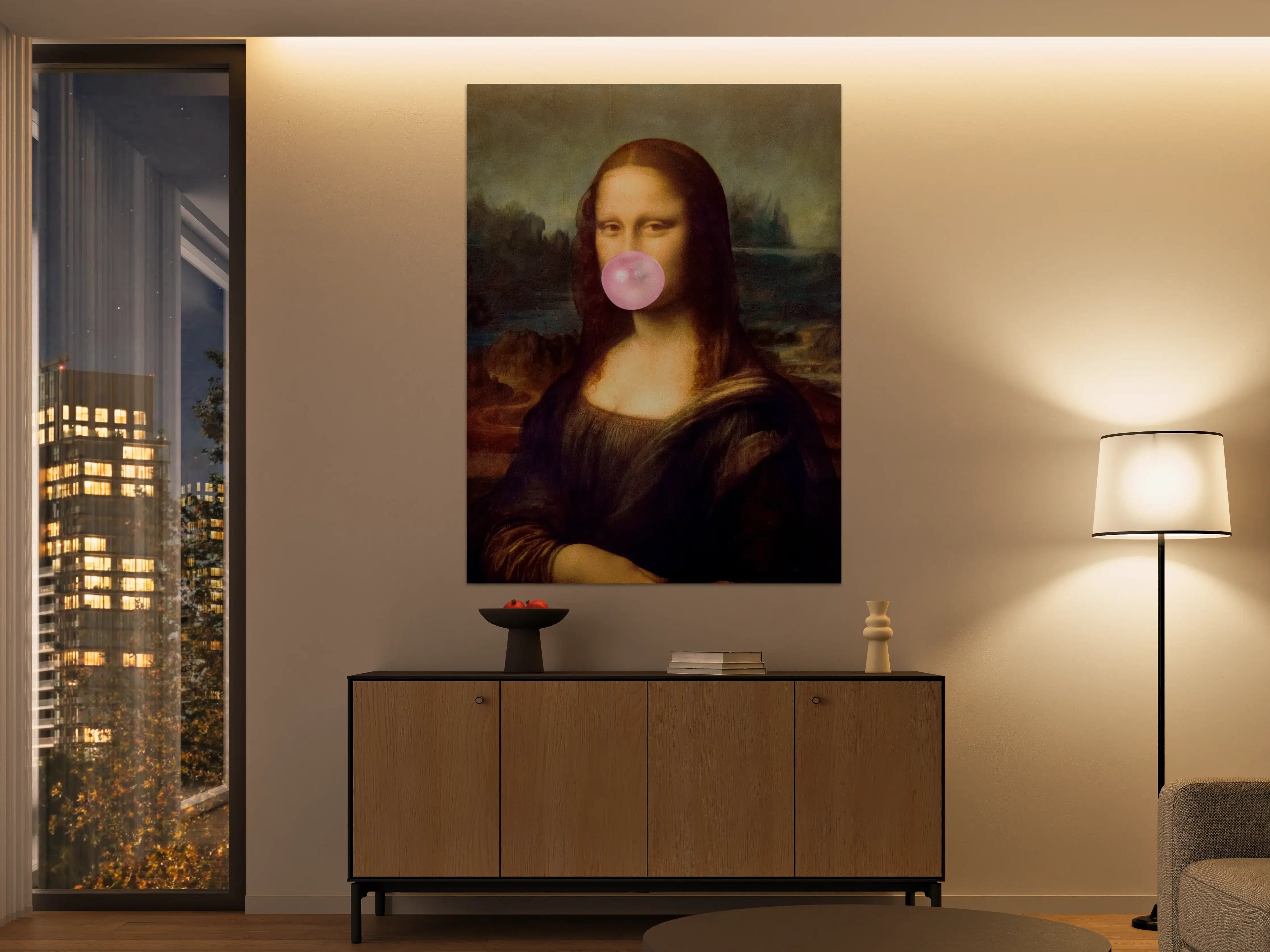 Große Wandbilder - Lustiges Mona Lisa Porträt