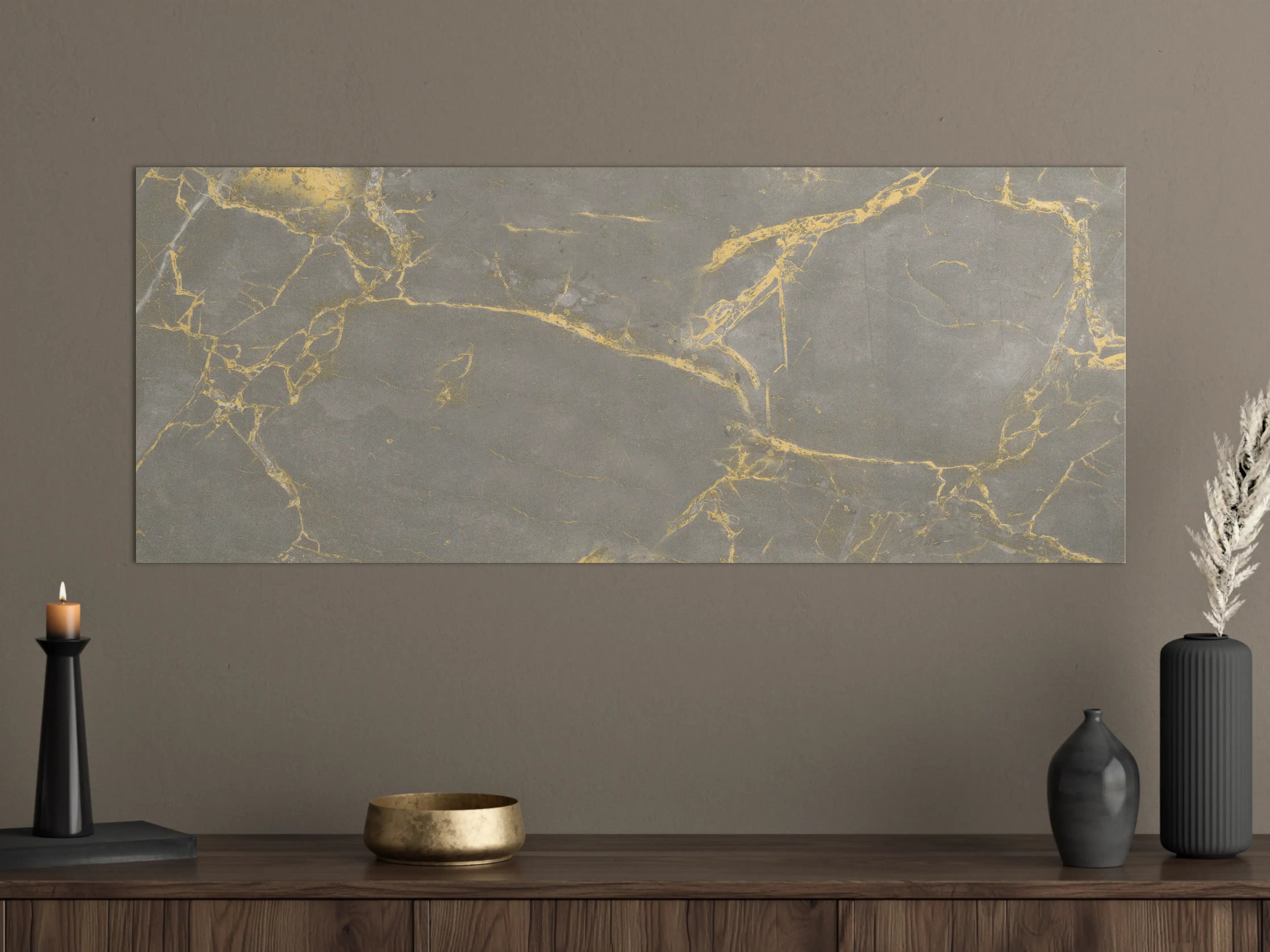 Große Wandbilder - Luxuriöse Goldmarmor-Textur