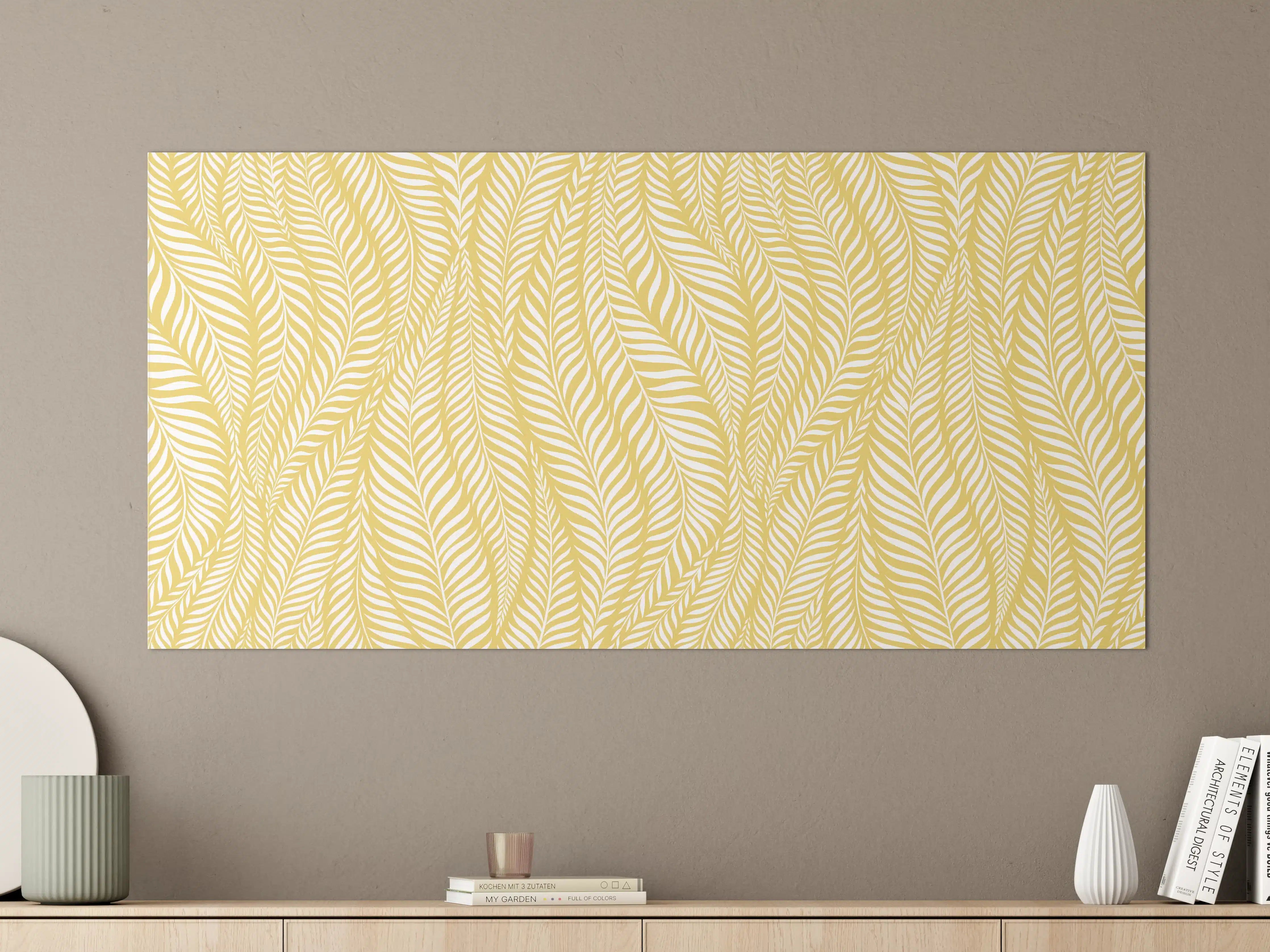 Große Wandbilder - Luxuriöse goldene Blattmuster