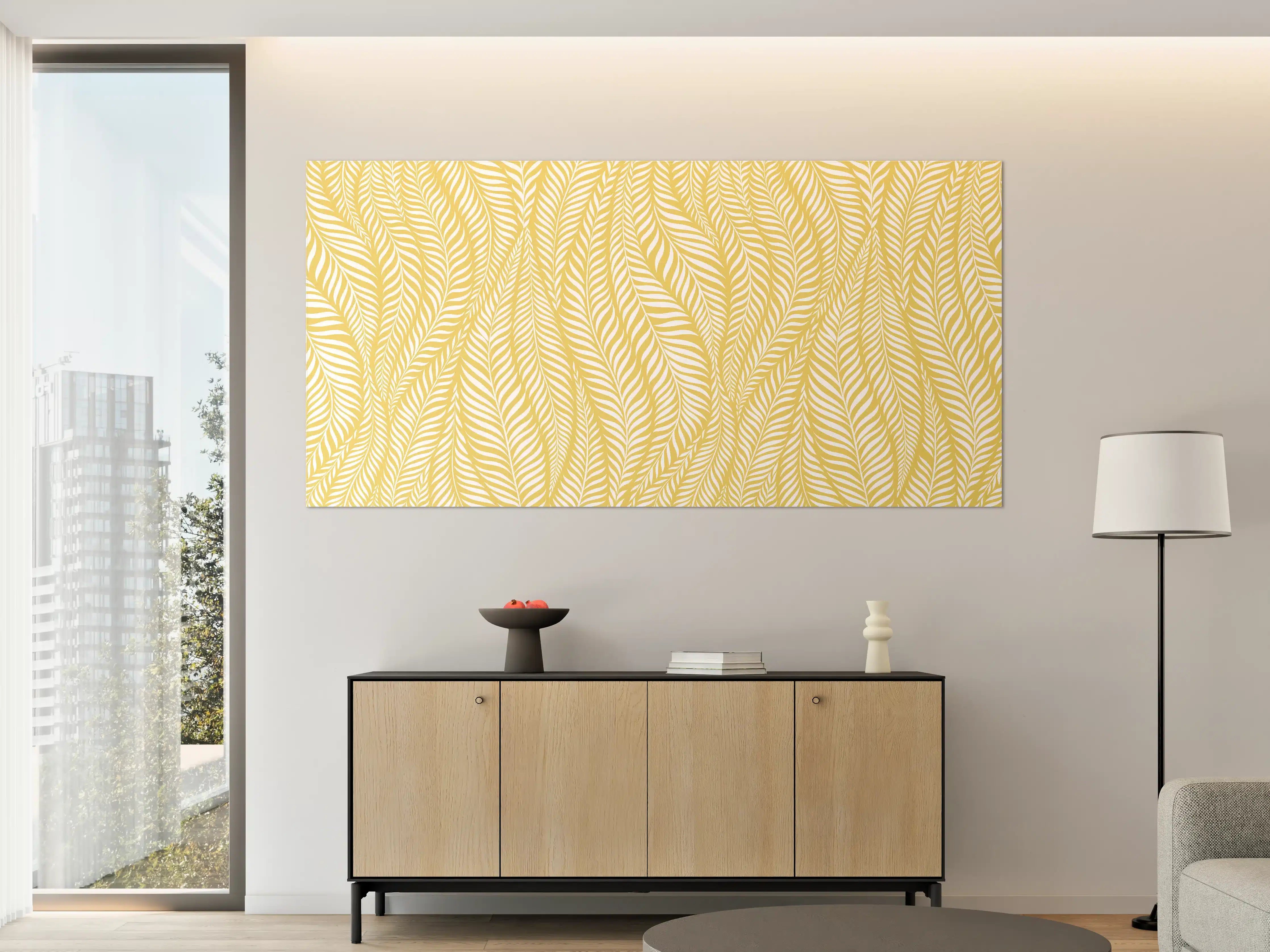 Große Wandbilder - Luxuriöse goldene Blattmuster