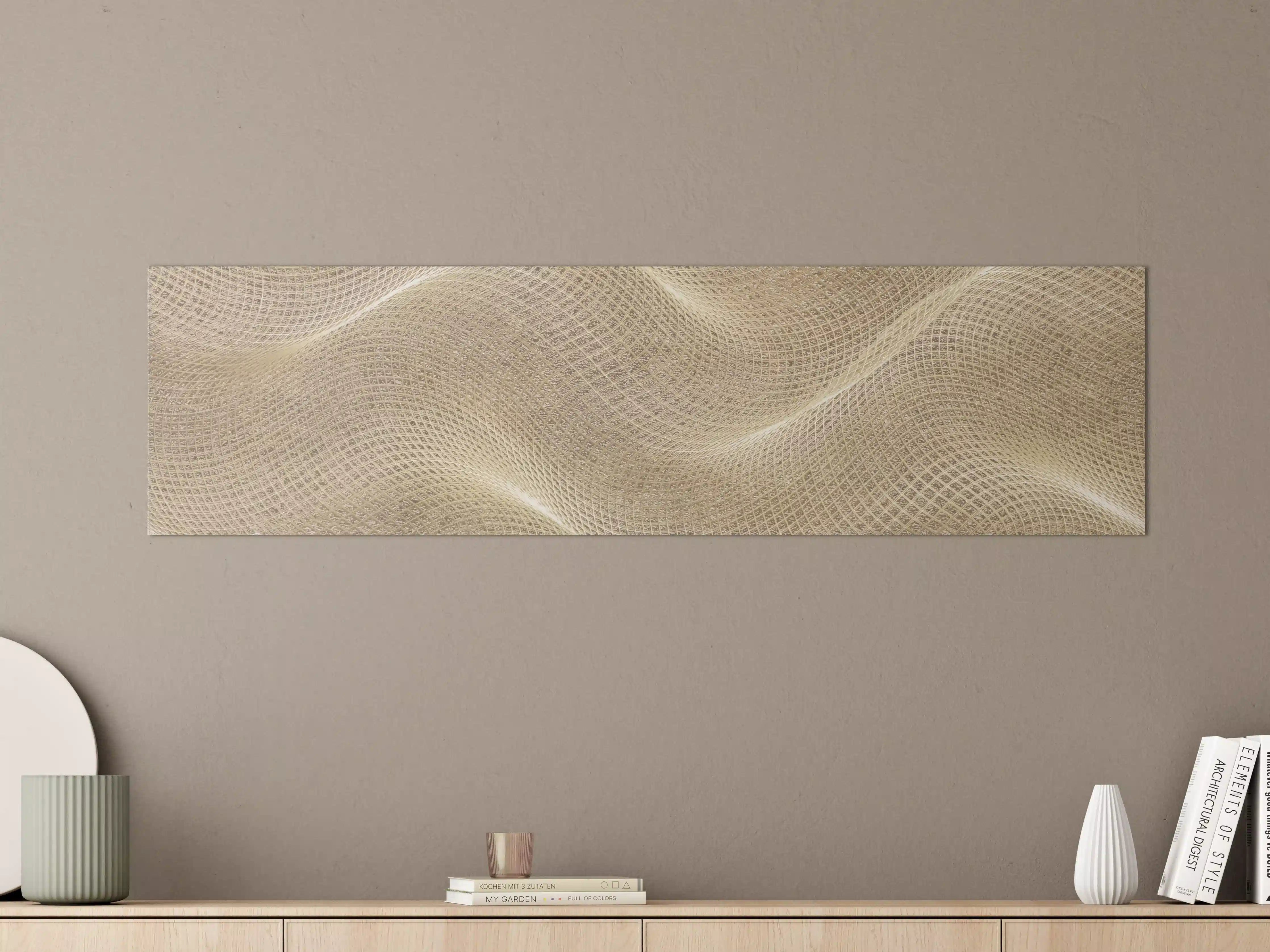 Große Wandbilder - Luxus-Weiße Textur mit Goldakzenten