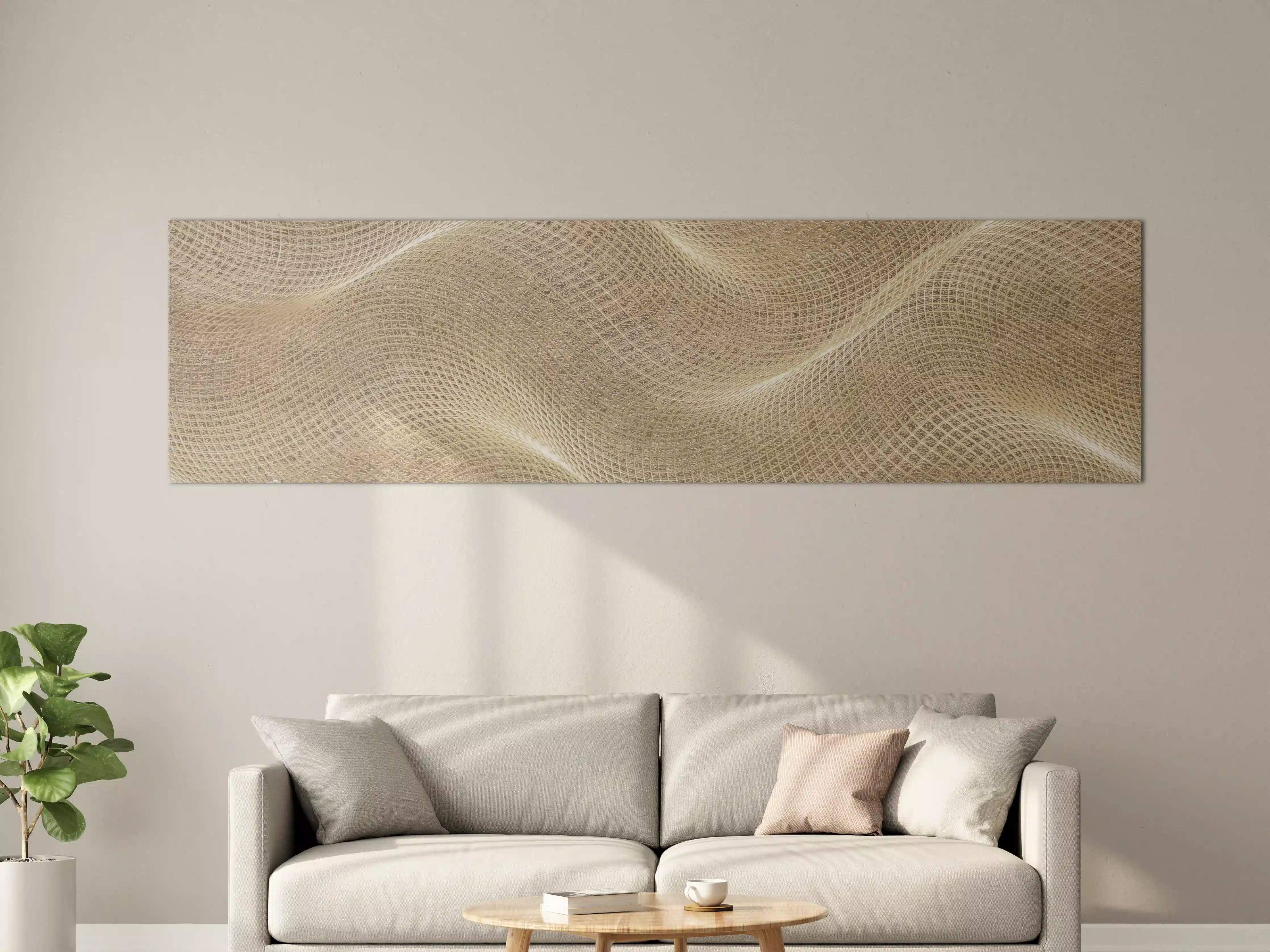 Große Wandbilder - Luxus-Weiße Textur mit Goldakzenten