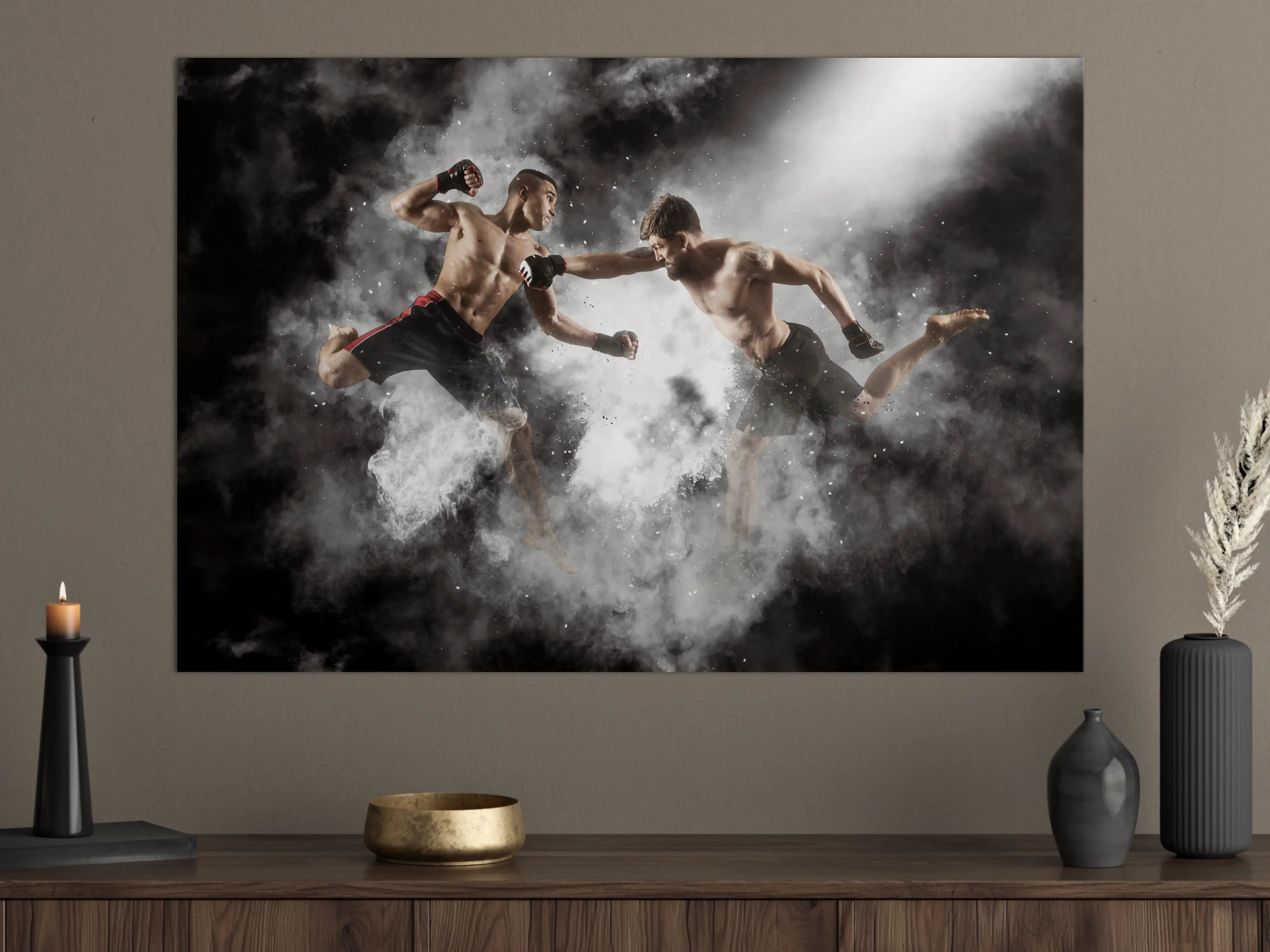 Große Wandbilder - MMA-Boxer im Kampf