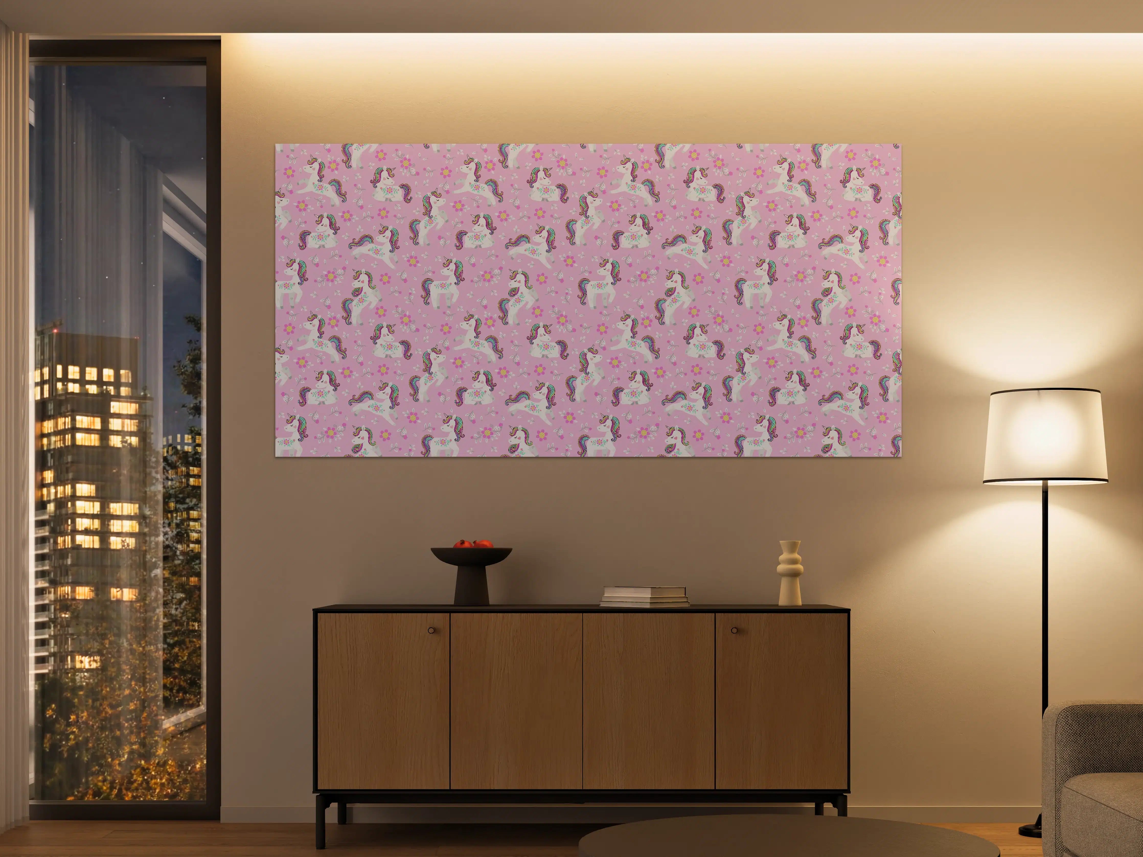 Große Wandbilder - Märchenhafte Einhorn-Wanddekoration