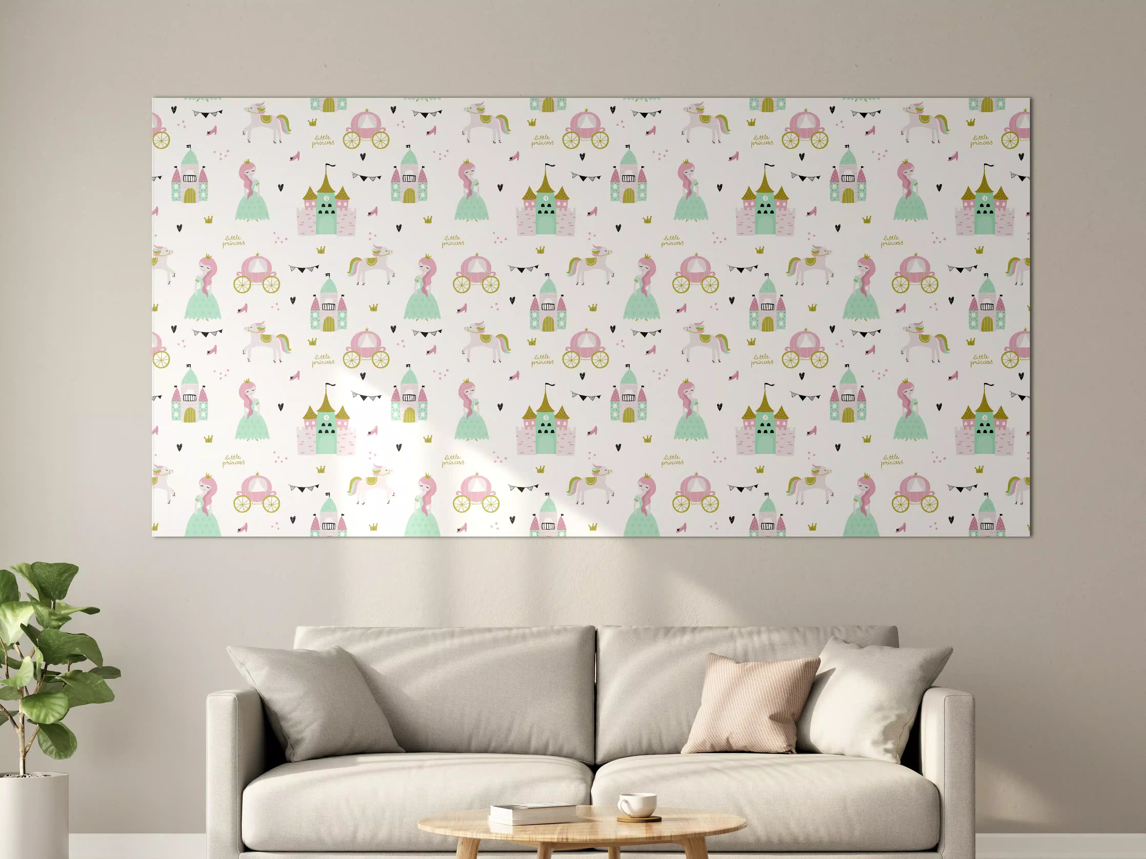 Große Wandbilder - Märchenhaftes Babyzimmer im Pastell-Look