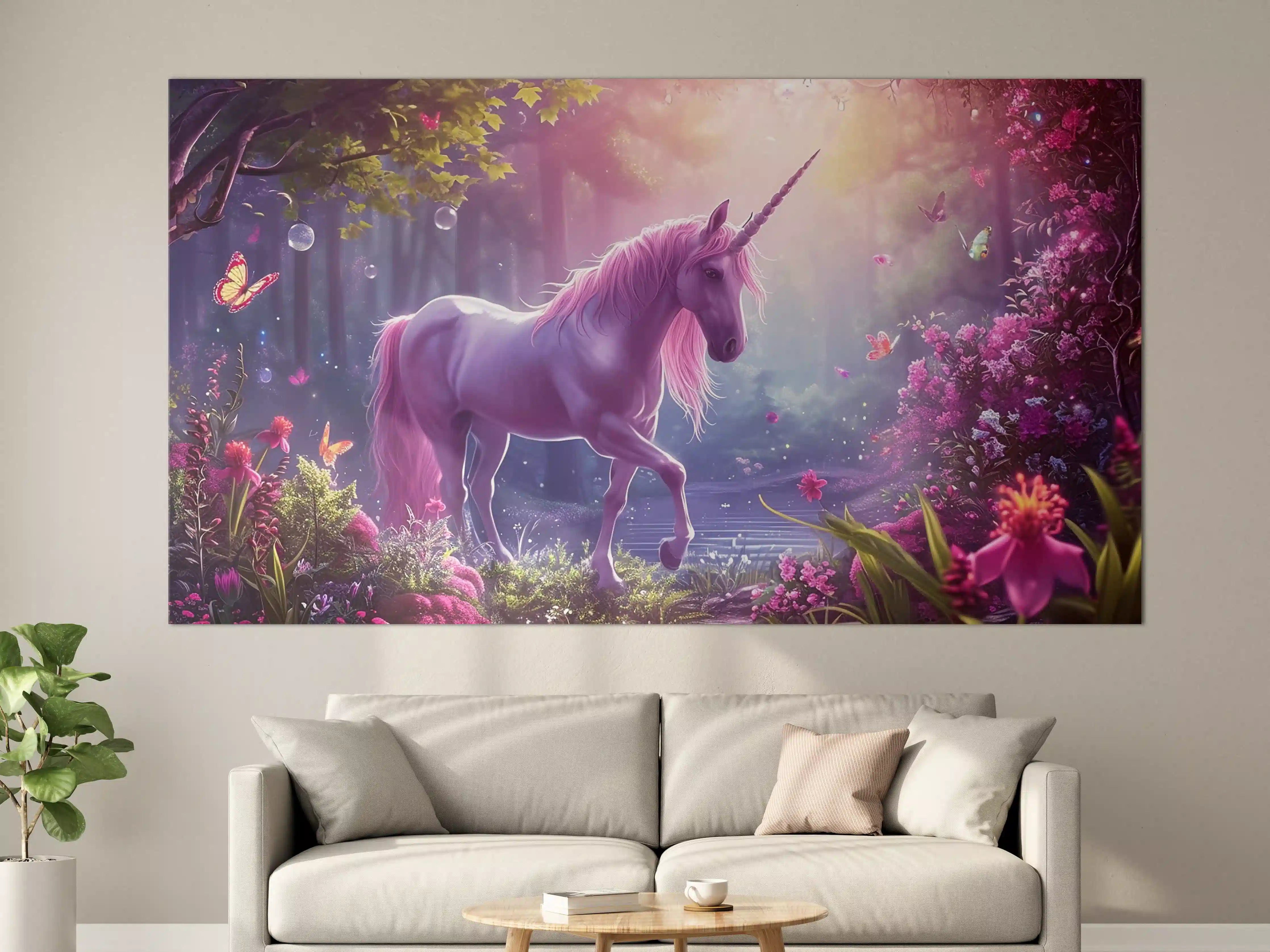 Große Wandbilder - Magischer Einhorn-Zauberwald