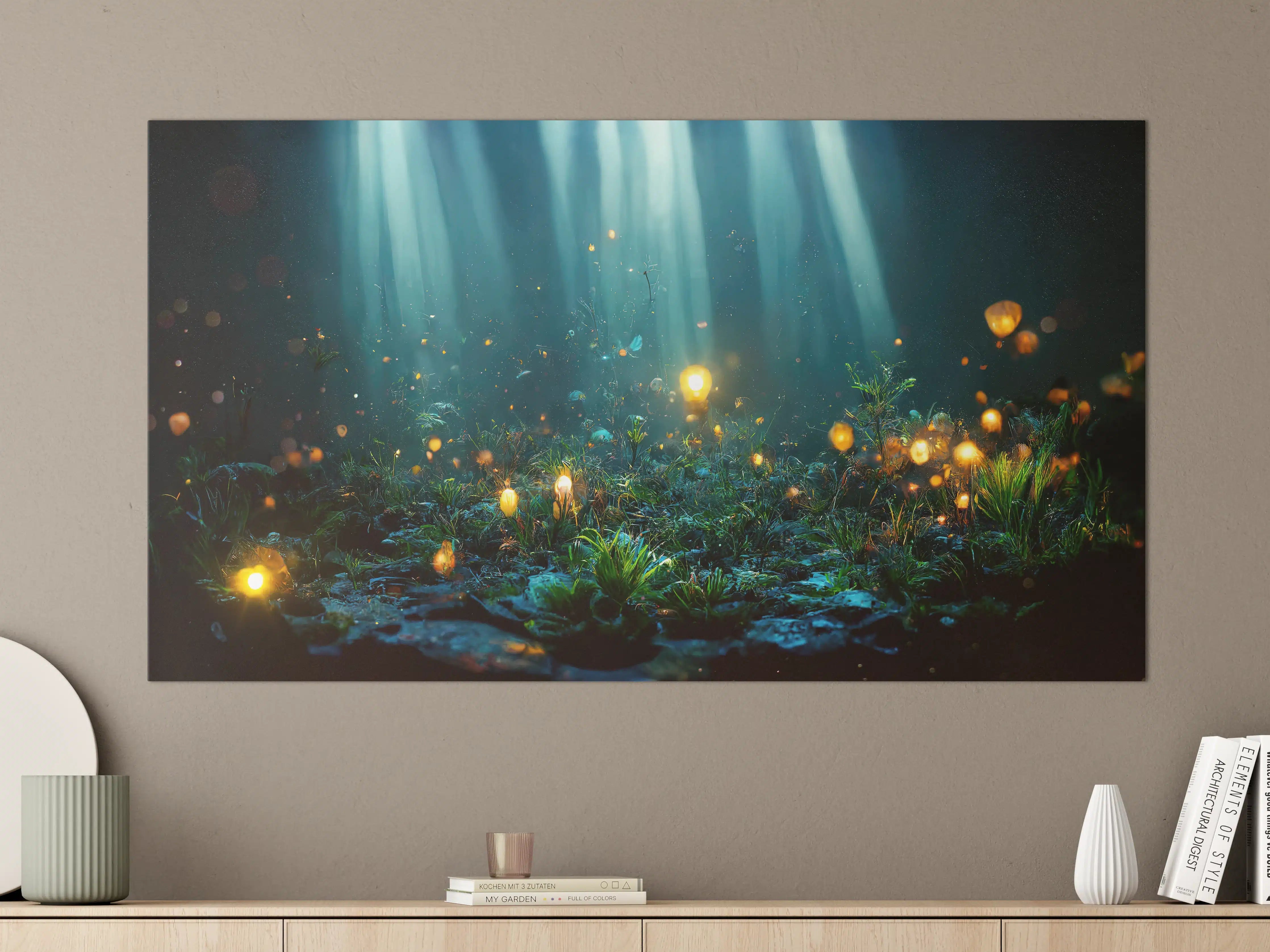 Große Wandbilder - Magisches Unterwasser-Lichtermeer