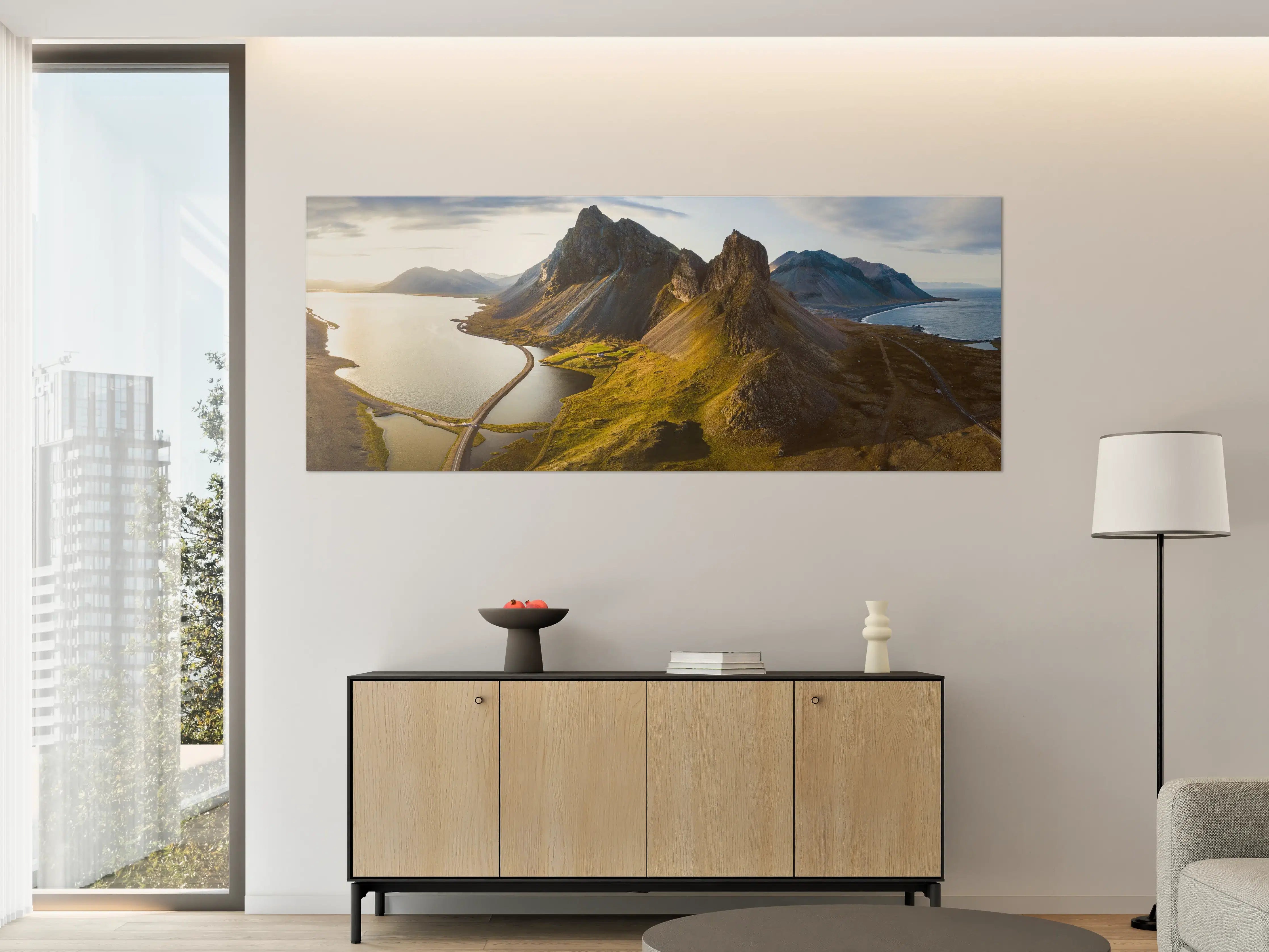 Große Wandbilder - Majestätische Berg- und Wasserlandschaft