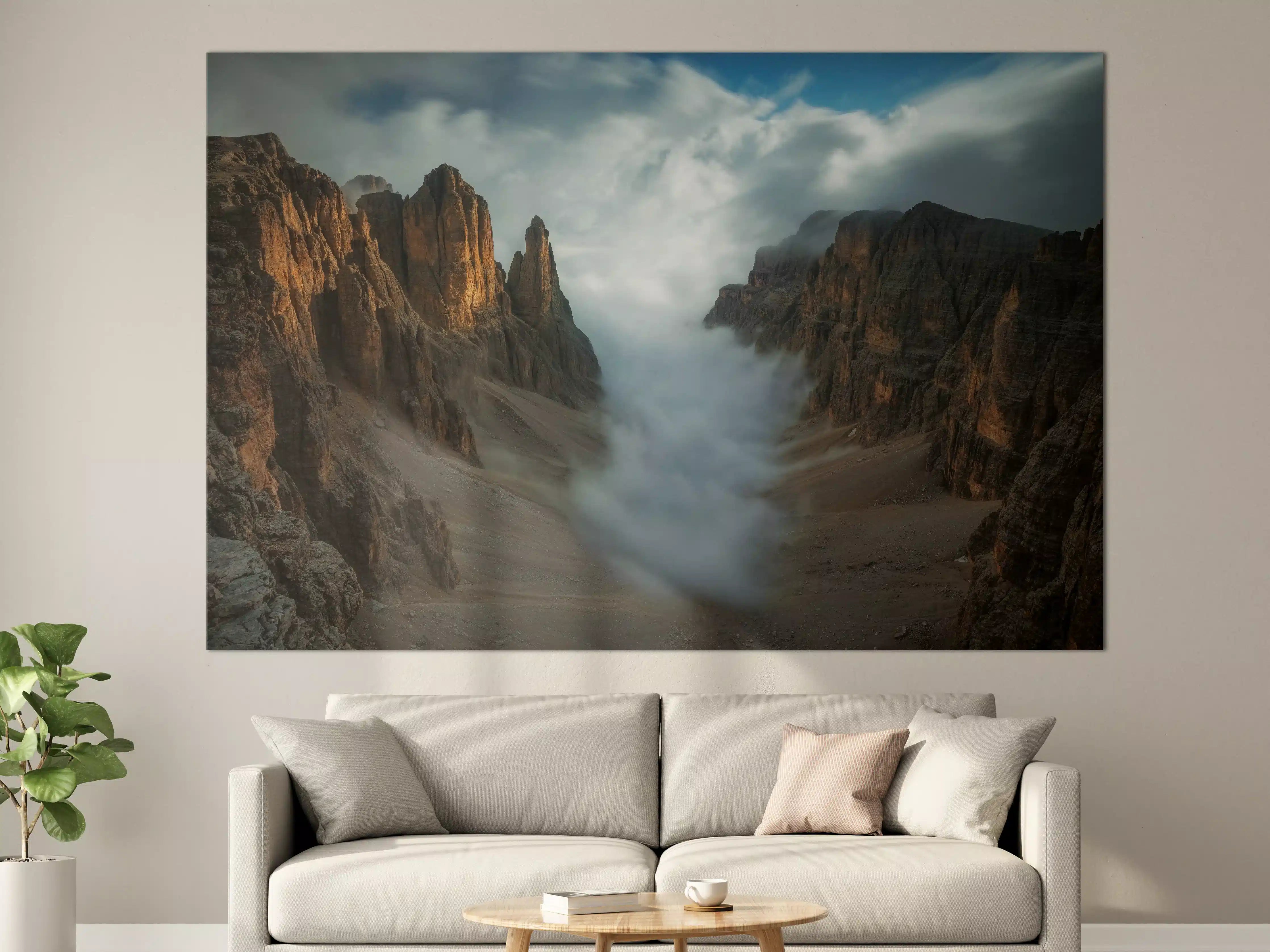 Große Wandbilder - Majestätische Bergwelt mit Wolkenmeer