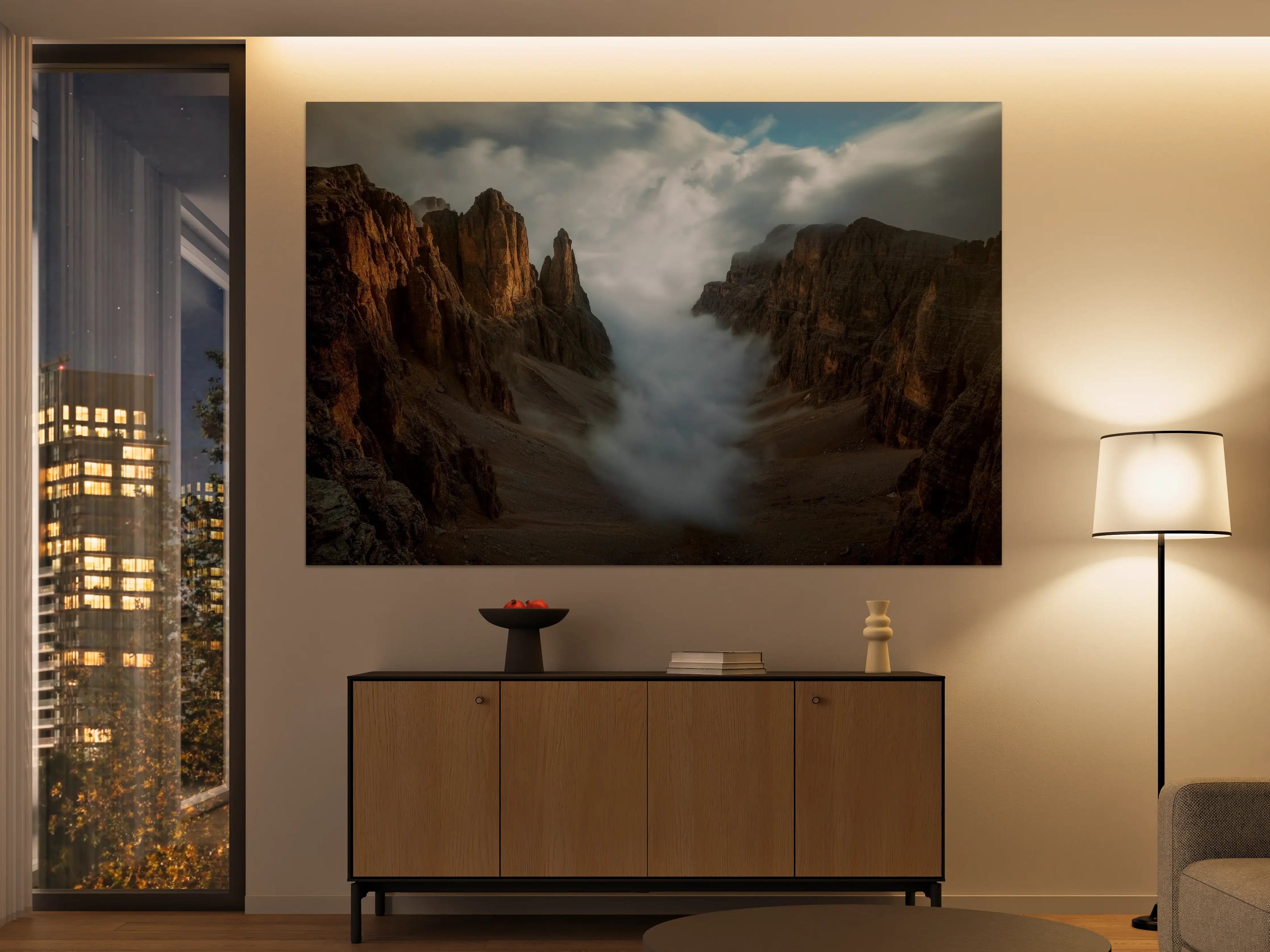 Große Wandbilder - Majestätische Bergwelt mit Wolkenmeer