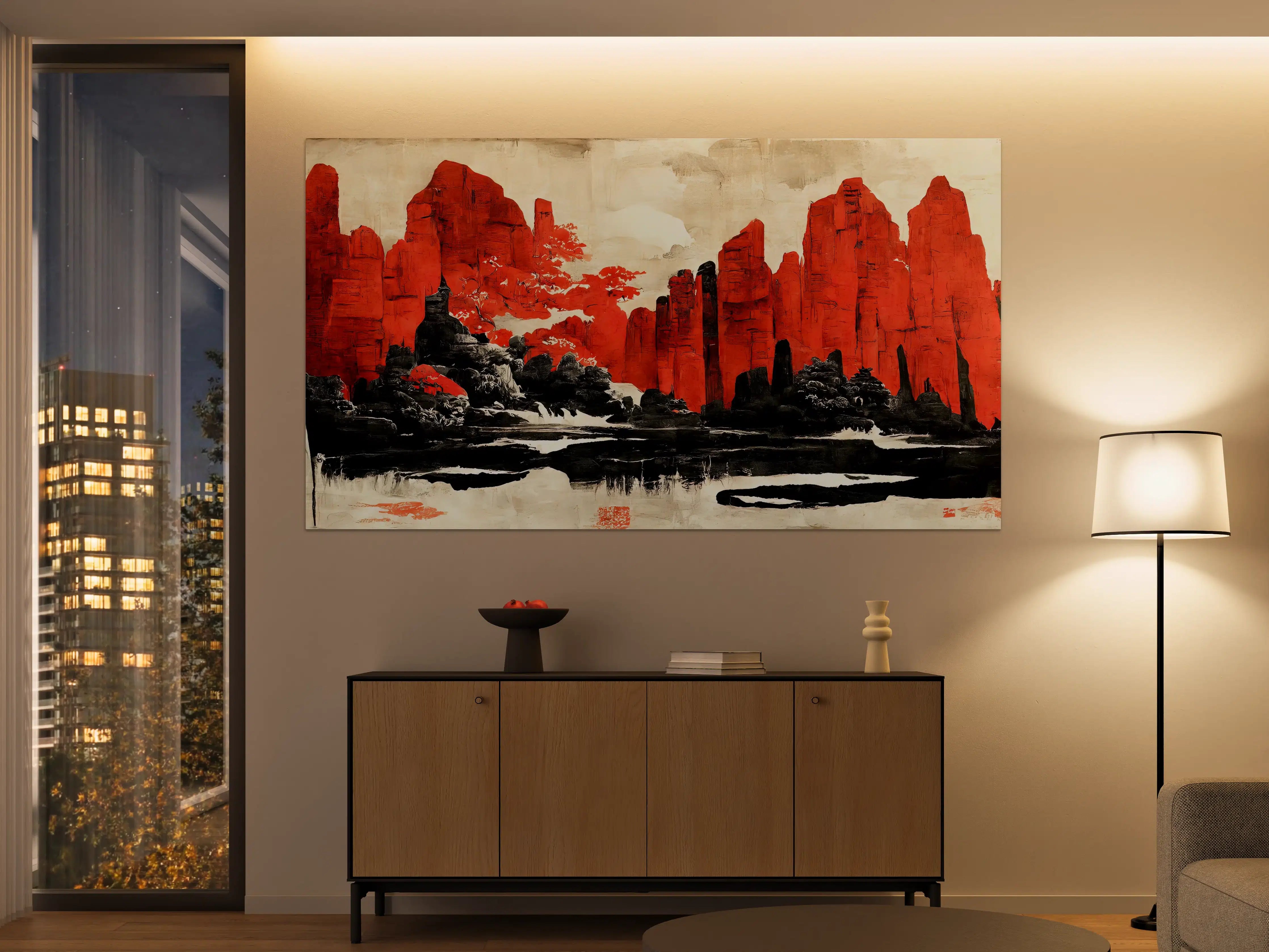 Große Wandbilder - Majestätische Rote Felsenlandschaft