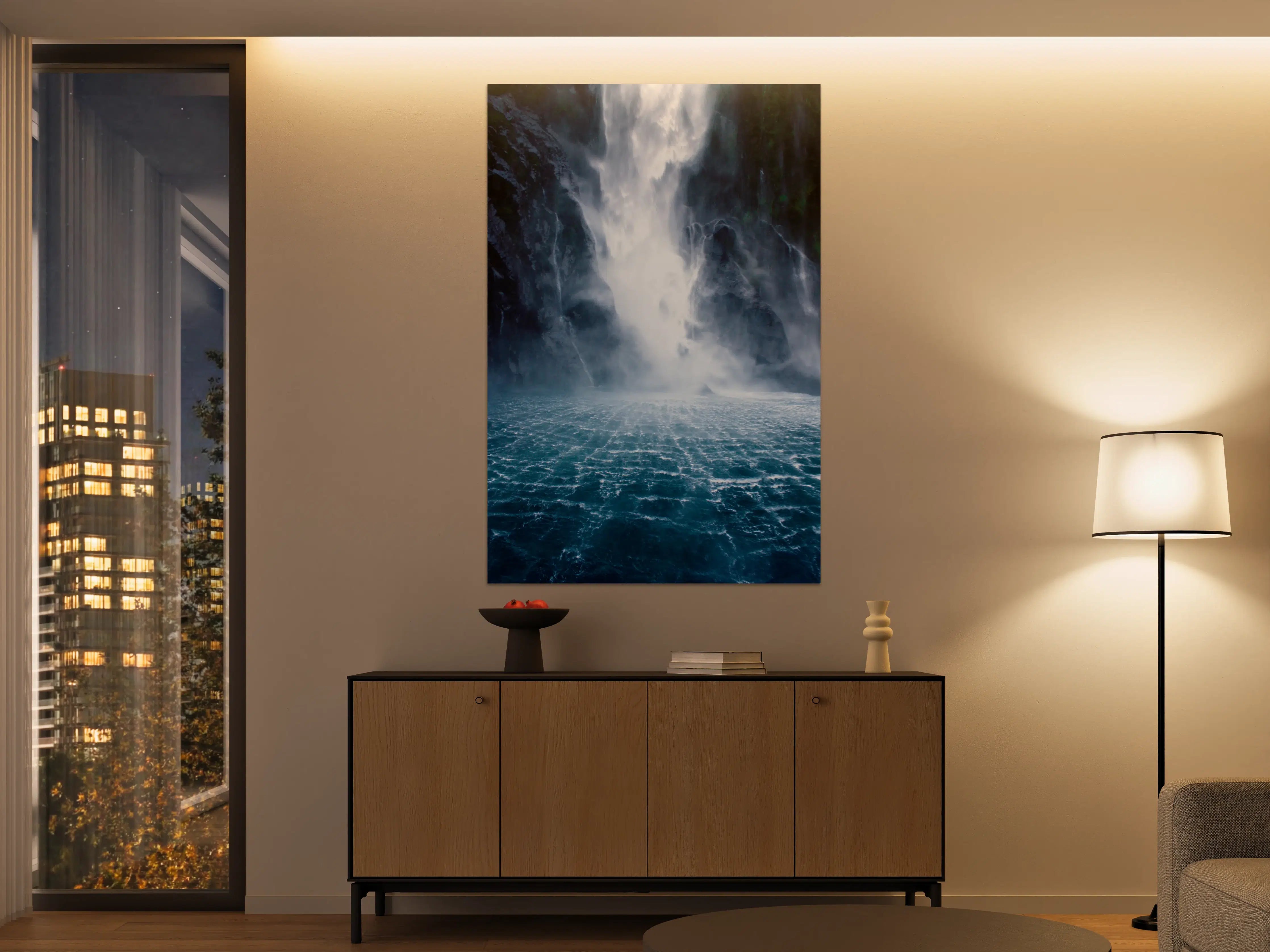 Große Wandbilder - Majestätischer Grauwasserfall