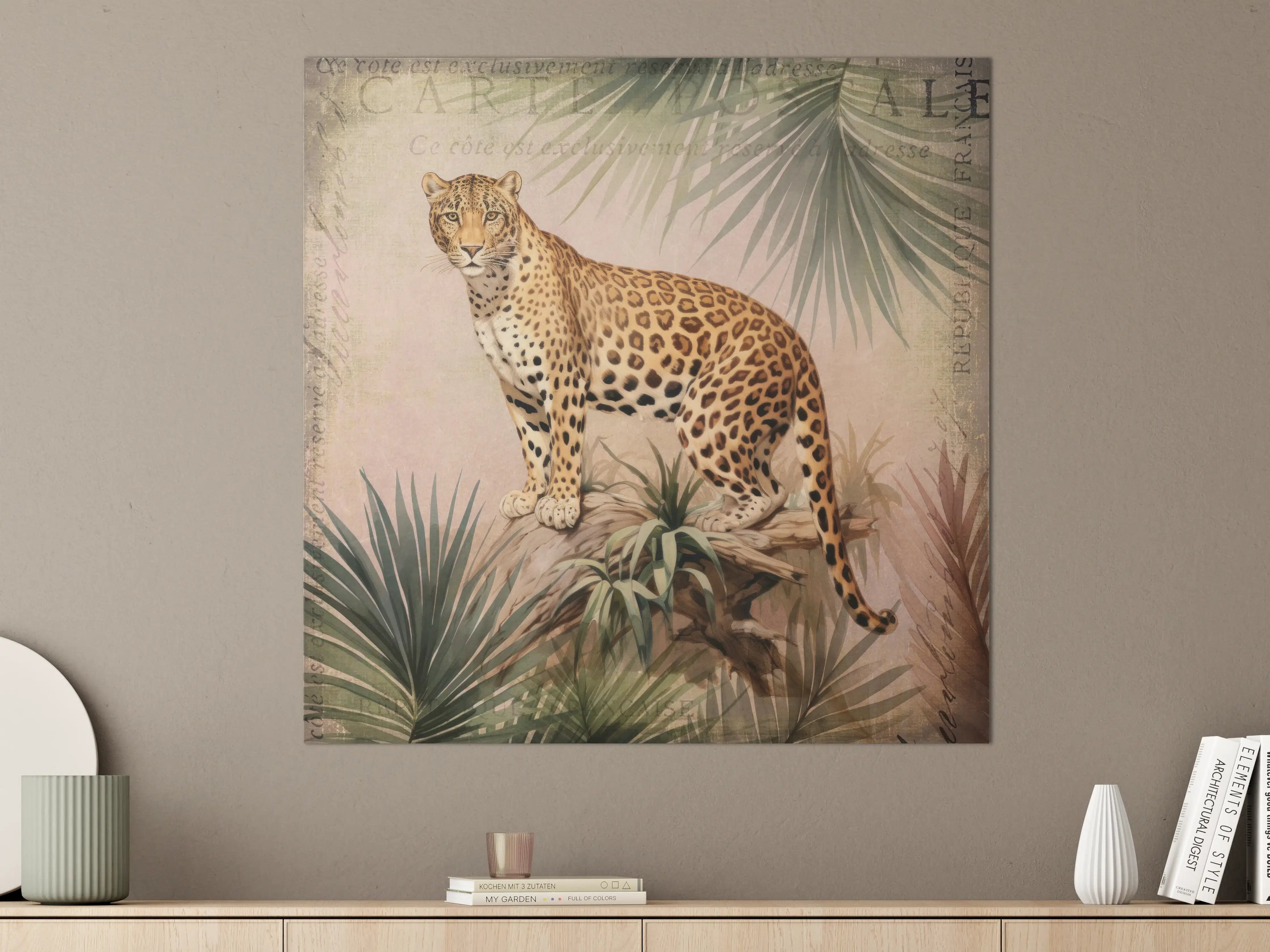 Große Wandbilder - Majestätischer Leopard in Naturkulisse