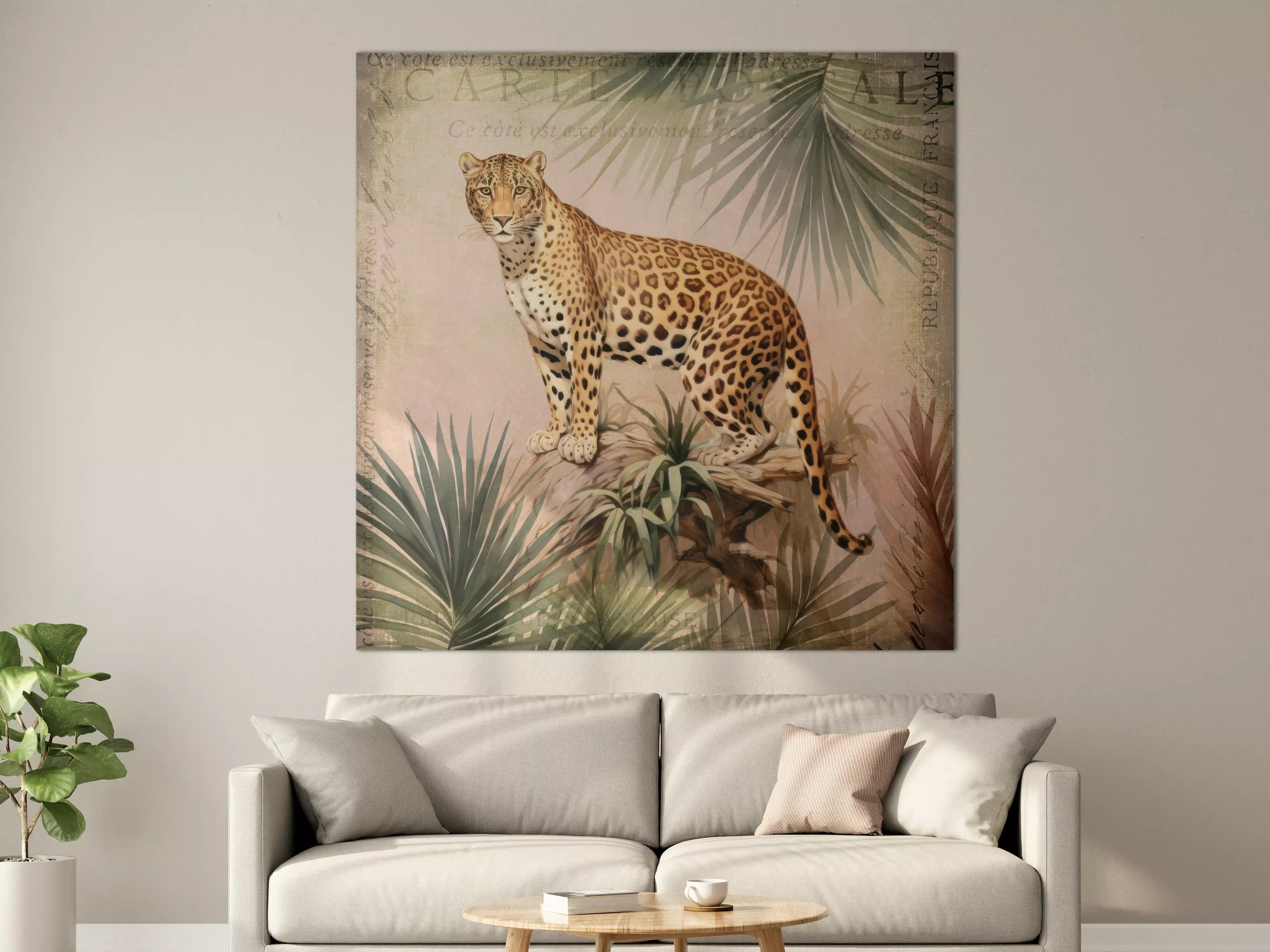 Große Wandbilder - Majestätischer Leopard in Naturkulisse