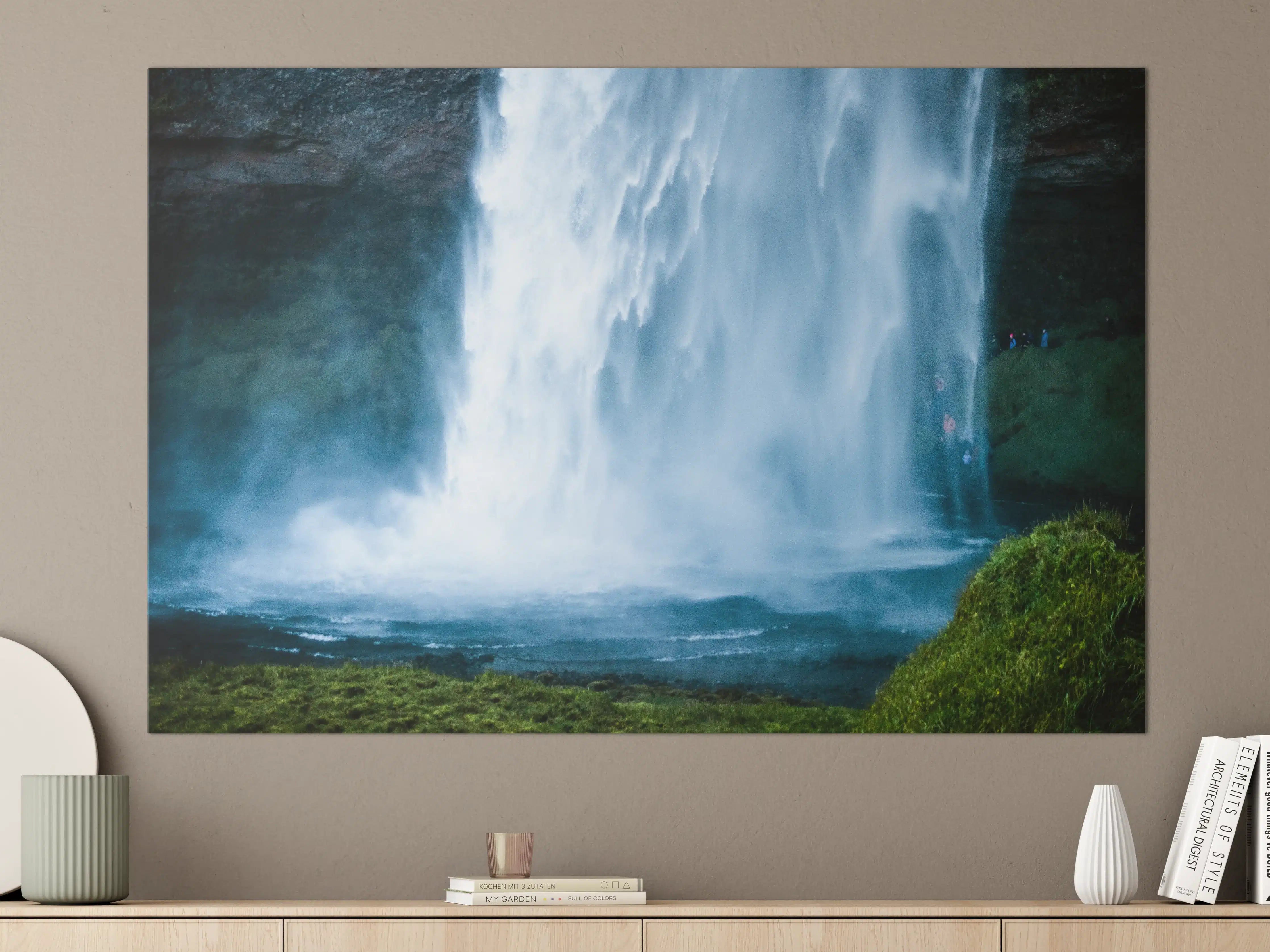 Große Wandbilder - Majestätischer Wasserfall in Island