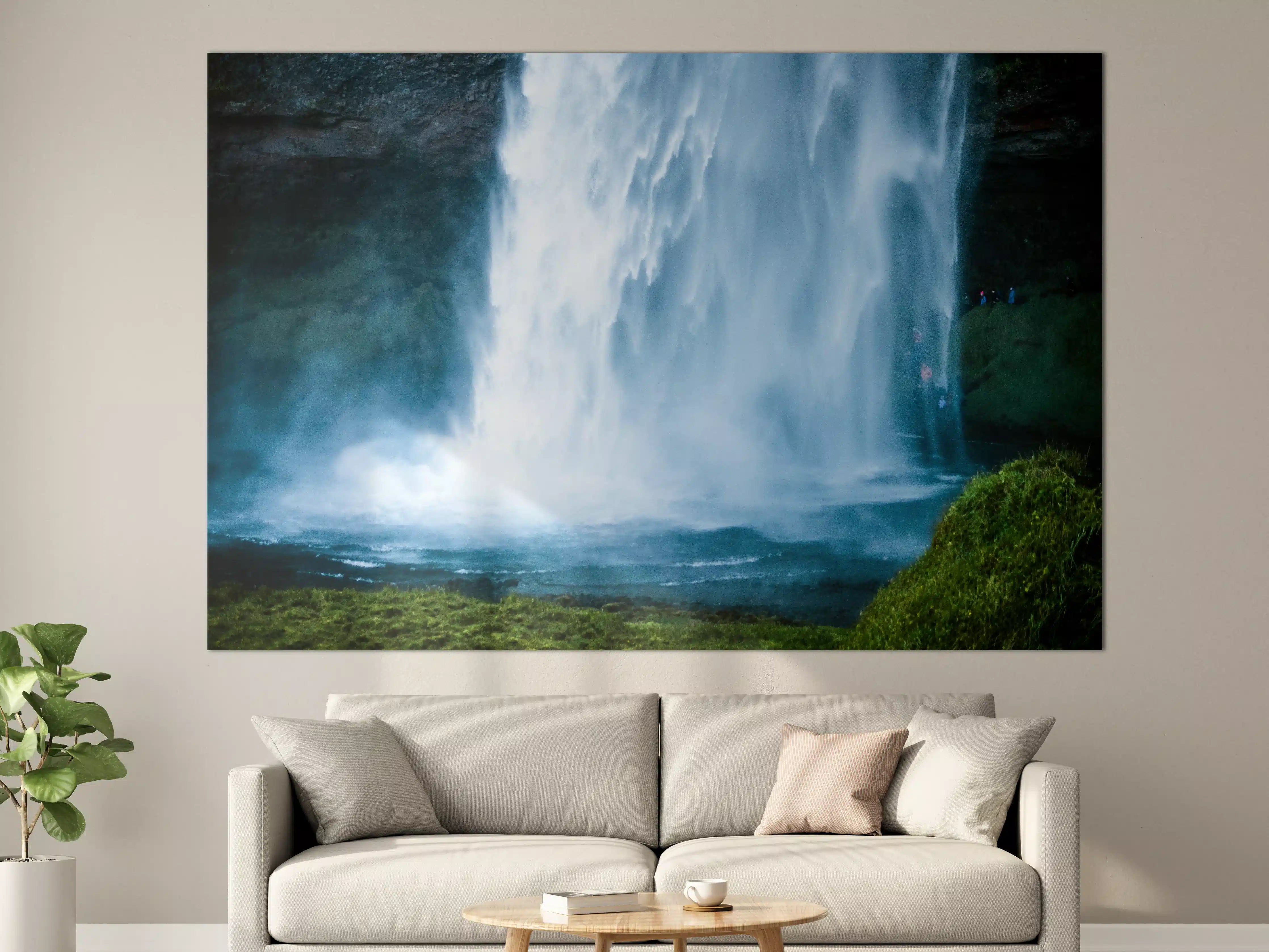 Große Wandbilder - Majestätischer Wasserfall in Island