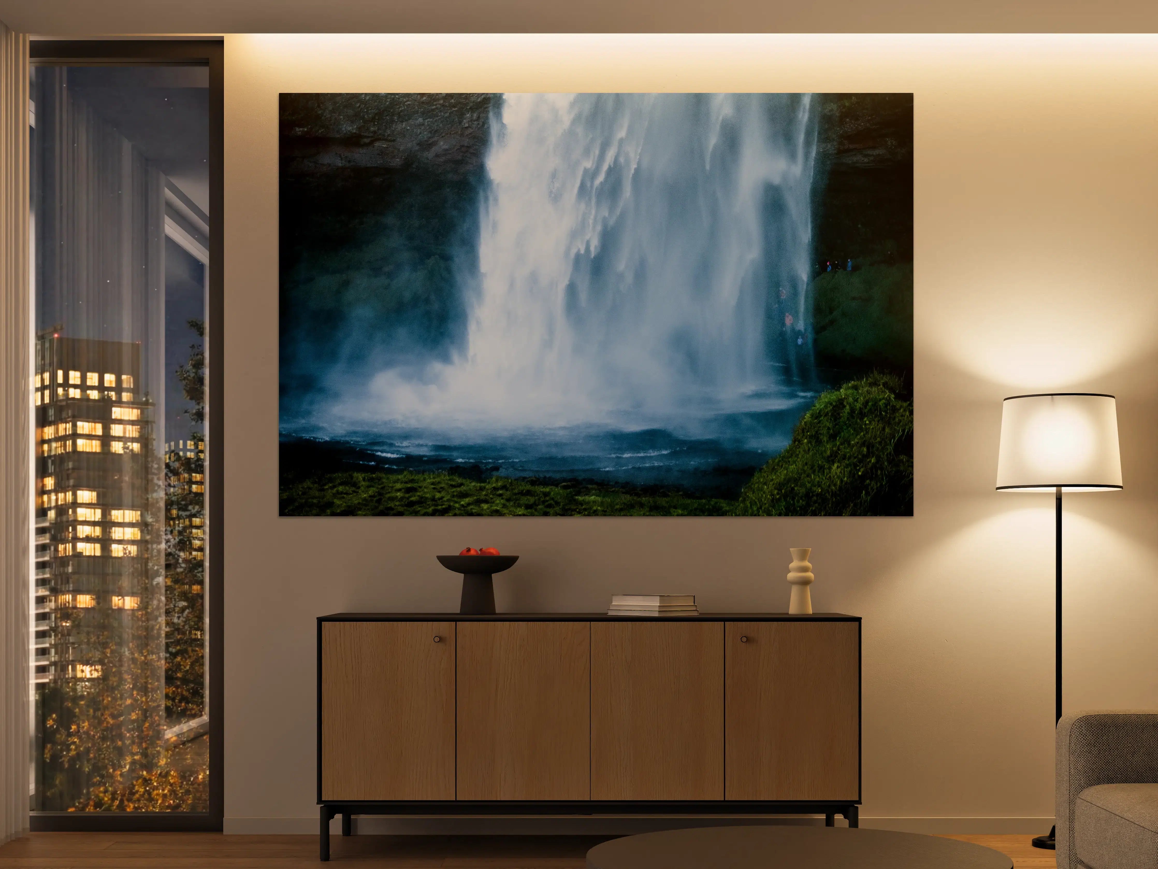 Große Wandbilder - Majestätischer Wasserfall in Island