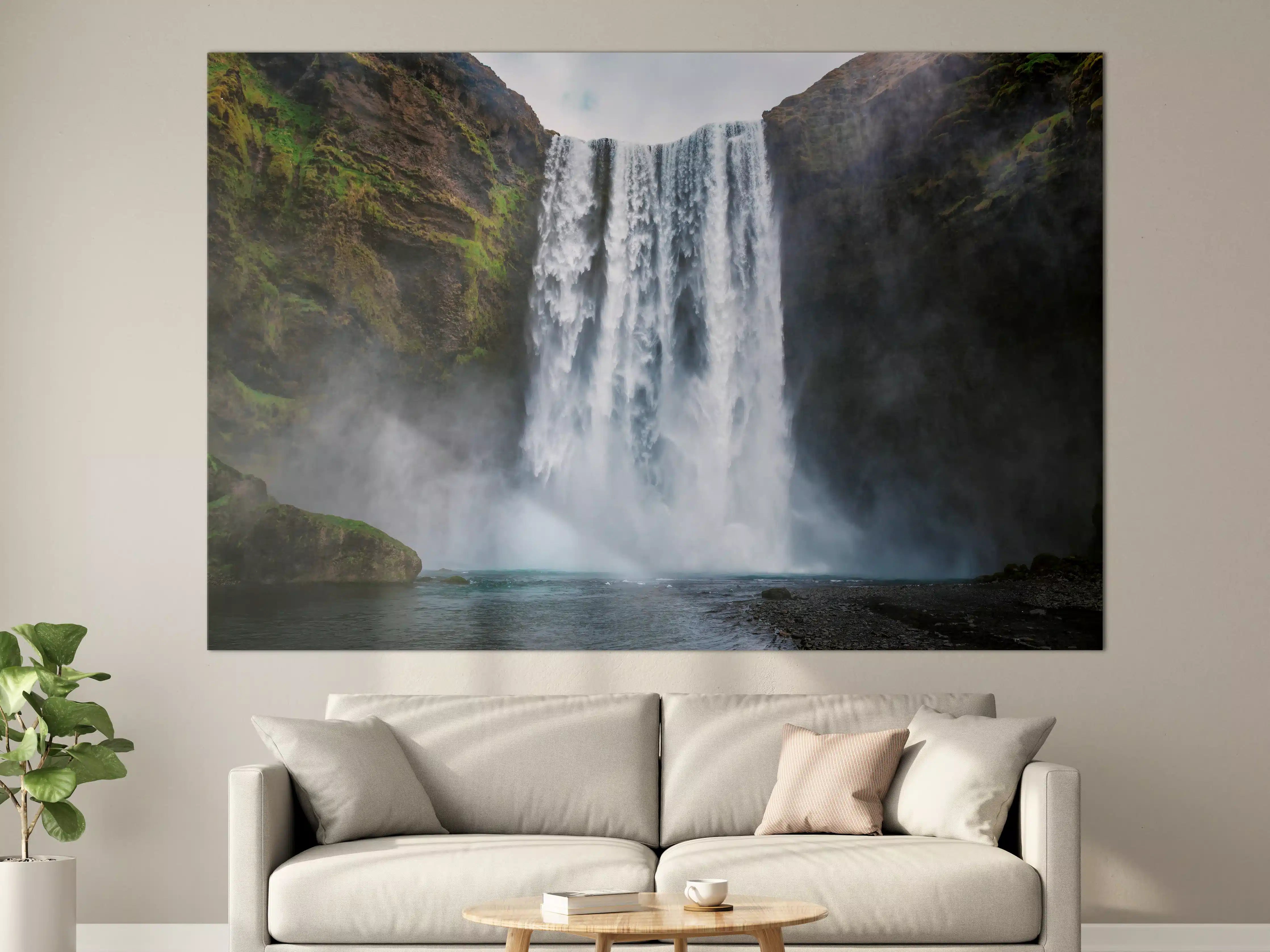 Große Wandbilder - Majestätischer Wasserfall in beeindruckender Naturkulisse