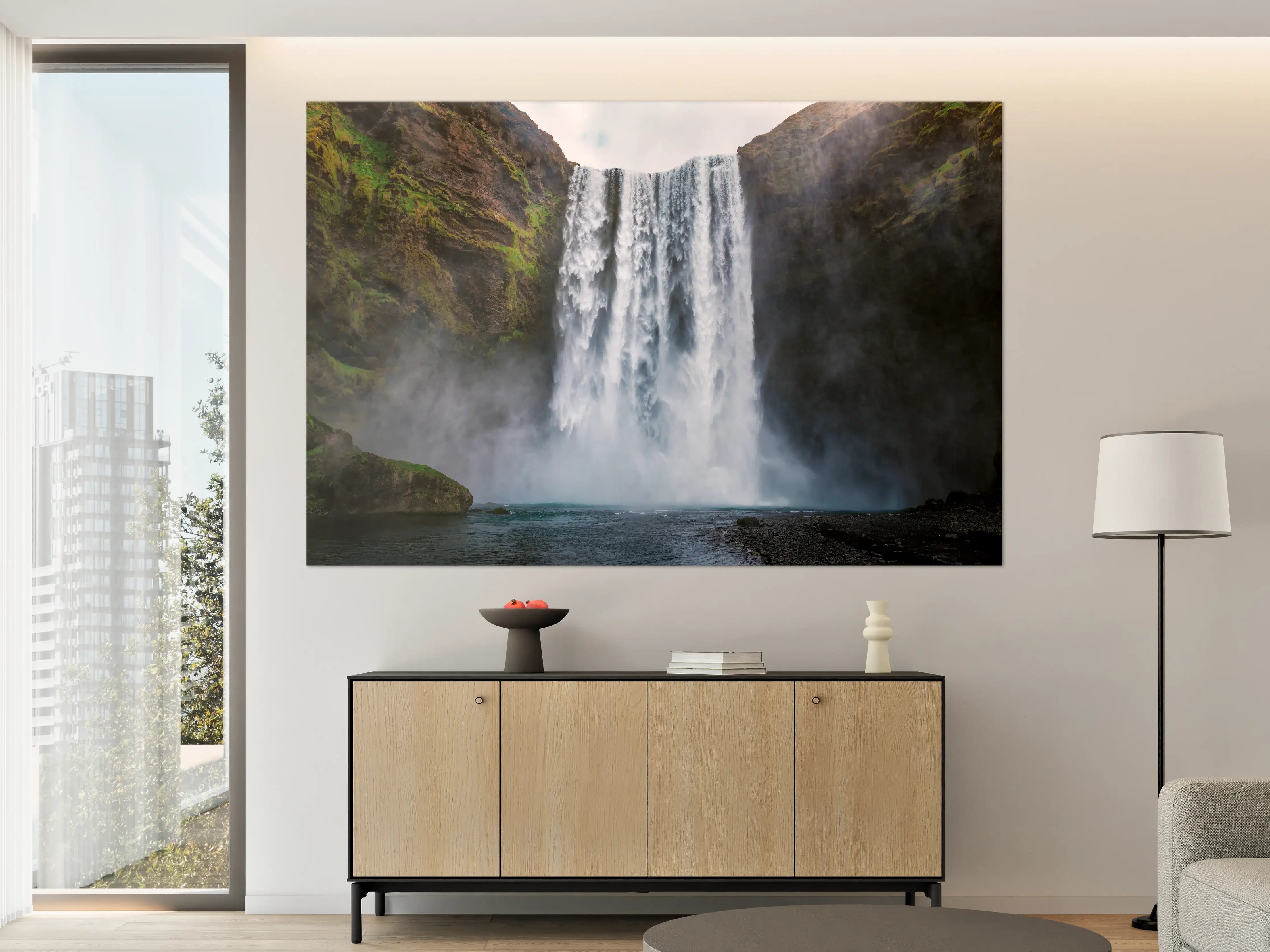 Große Wandbilder - Majestätischer Wasserfall in beeindruckender Naturkulisse
