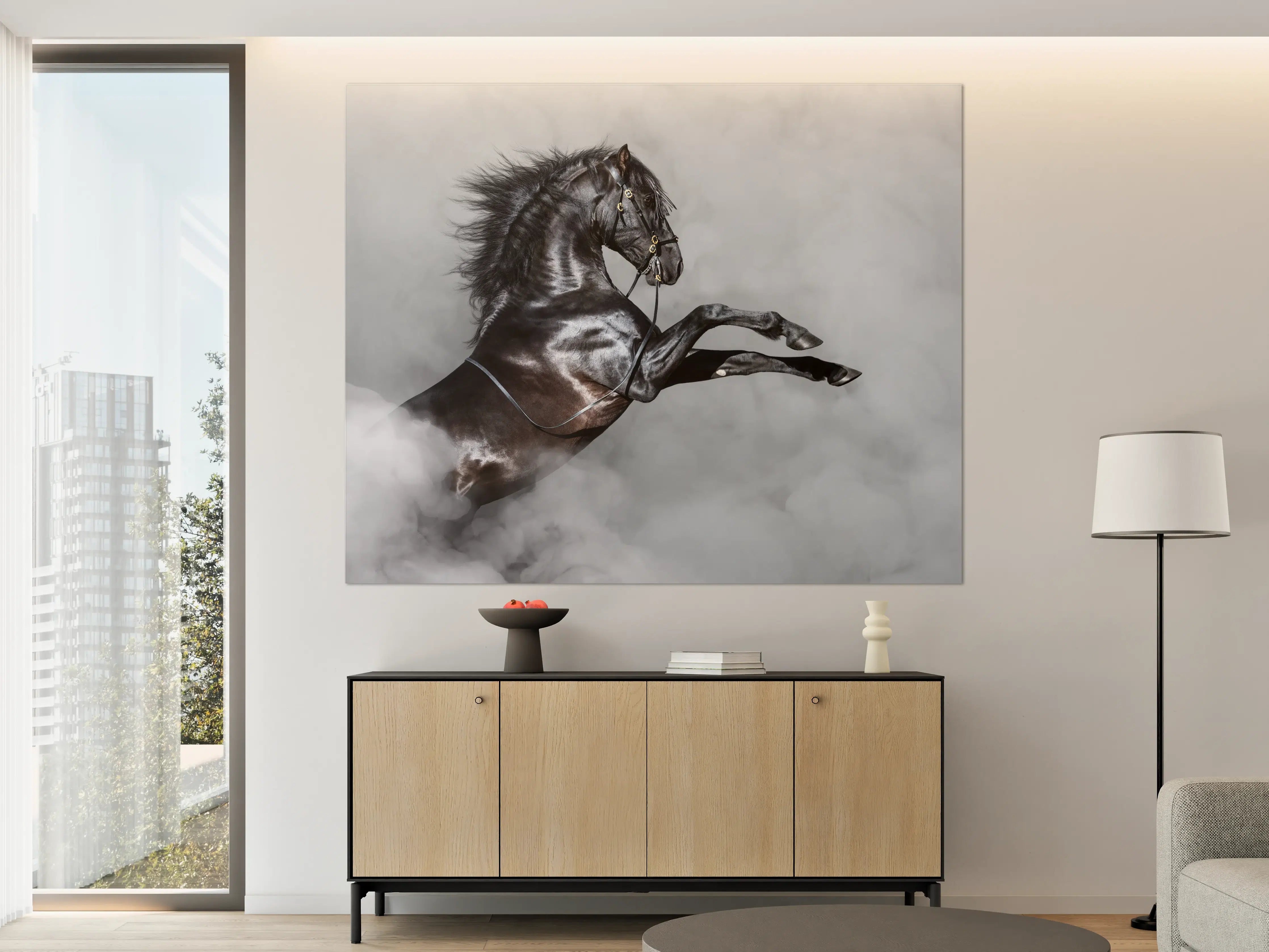 Große Wandbilder - Majestätisches Schwarzes Pferd