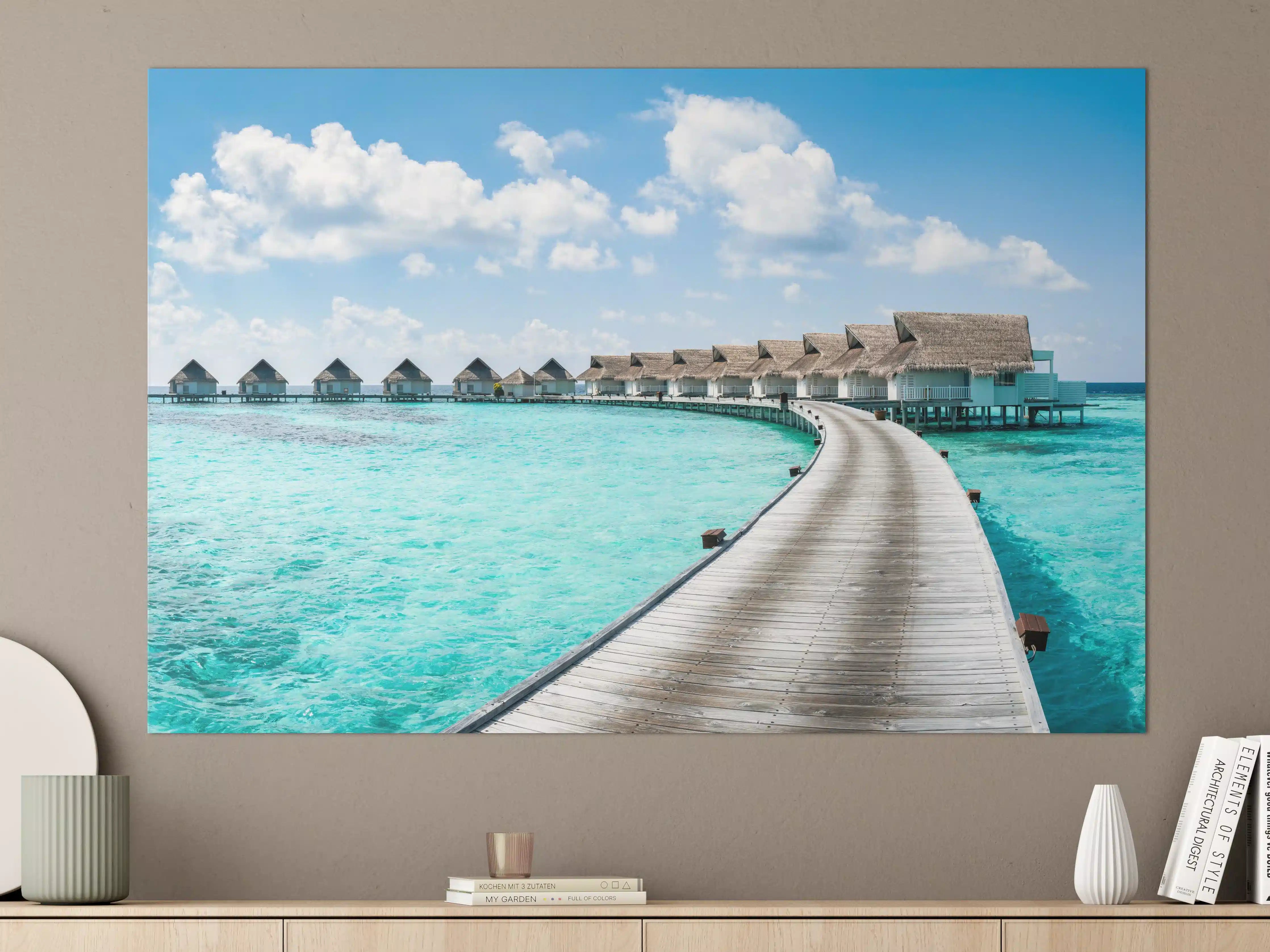 Große Wandbilder - Malediven Wasser-Hotel