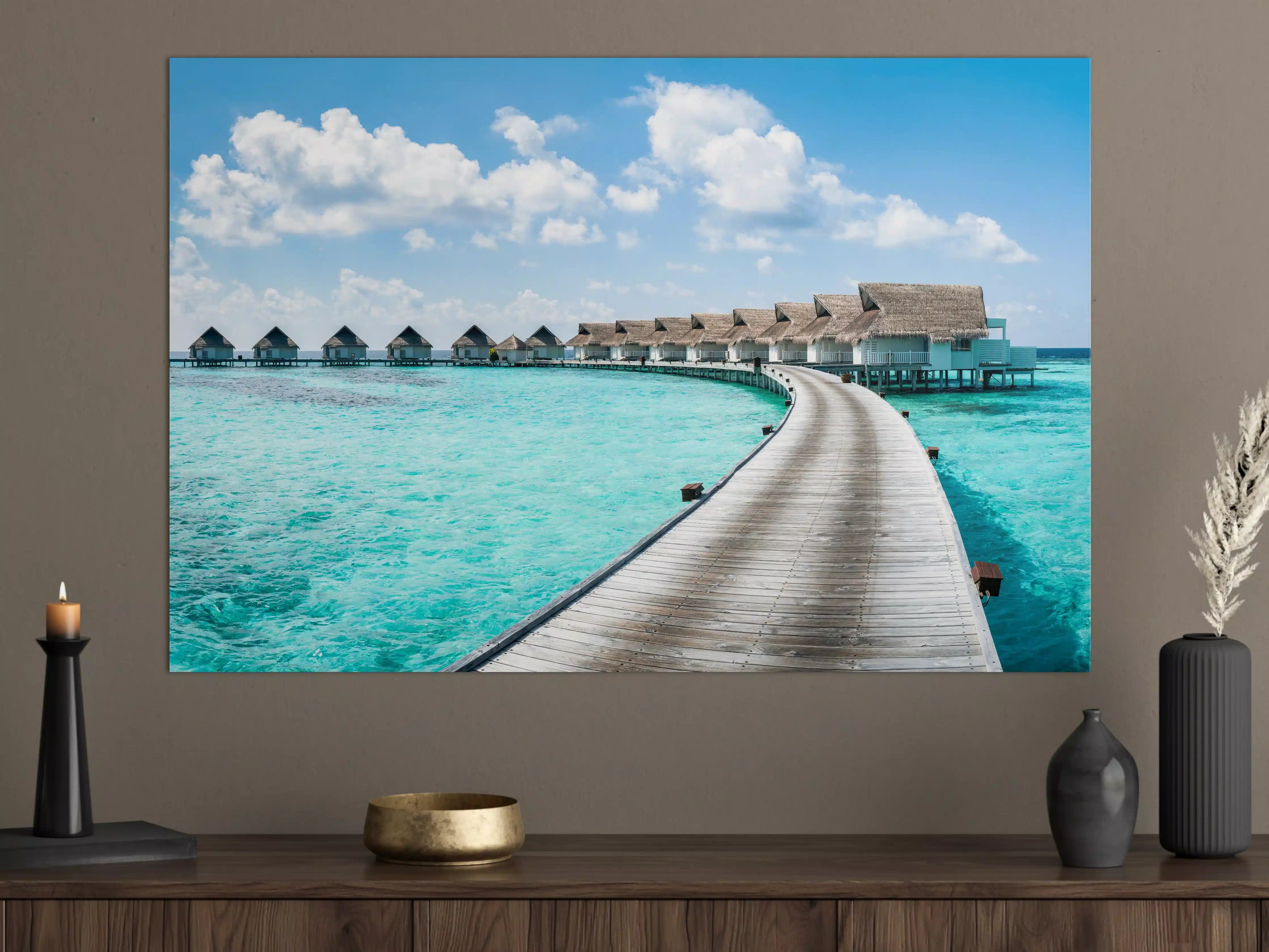 Große Wandbilder - Malediven Wasser-Hotel