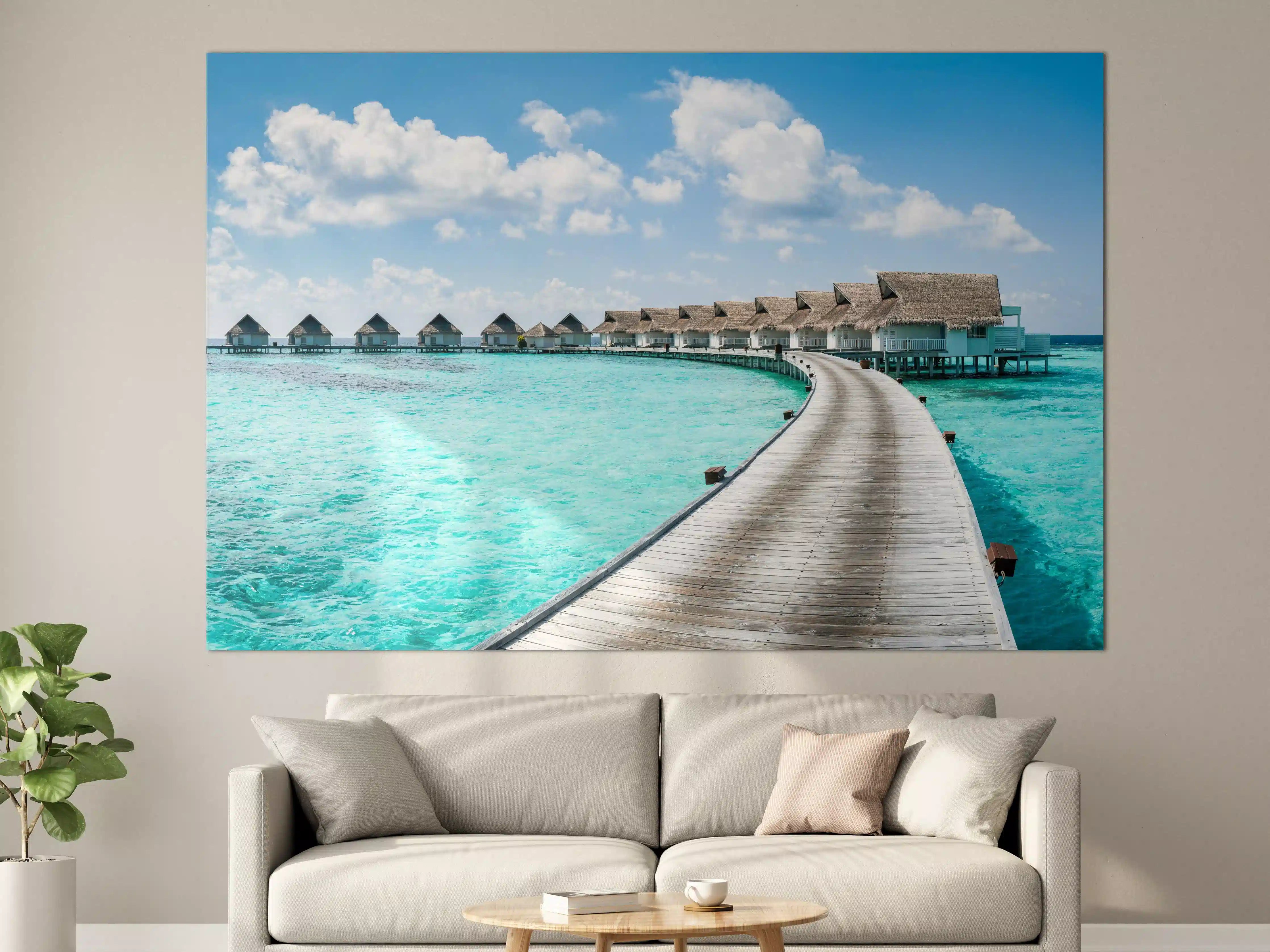 Große Wandbilder - Malediven Wasser-Hotel