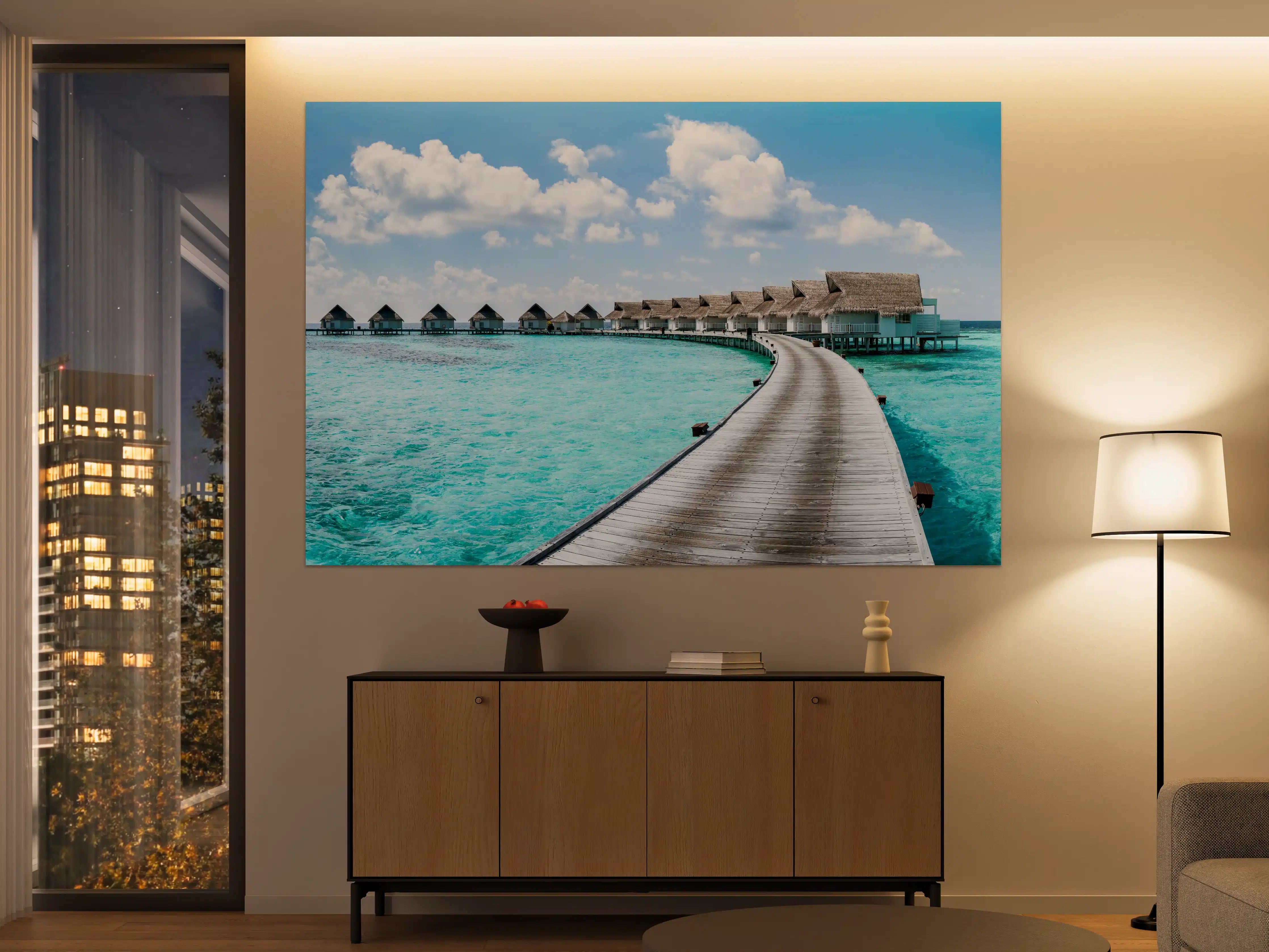 Große Wandbilder - Malediven Wasser-Hotel