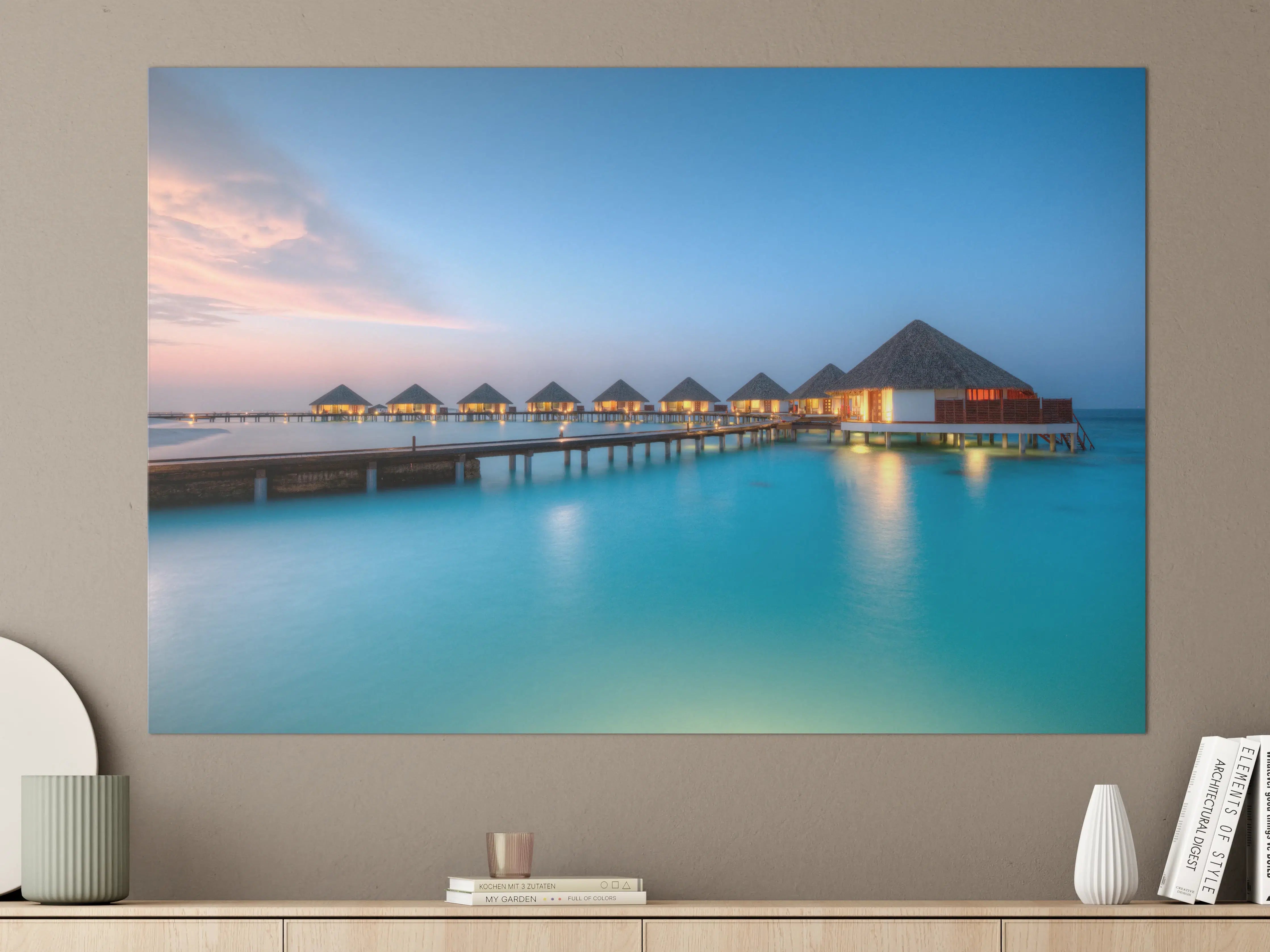 Große Wandbilder - Malediven Wasservillen