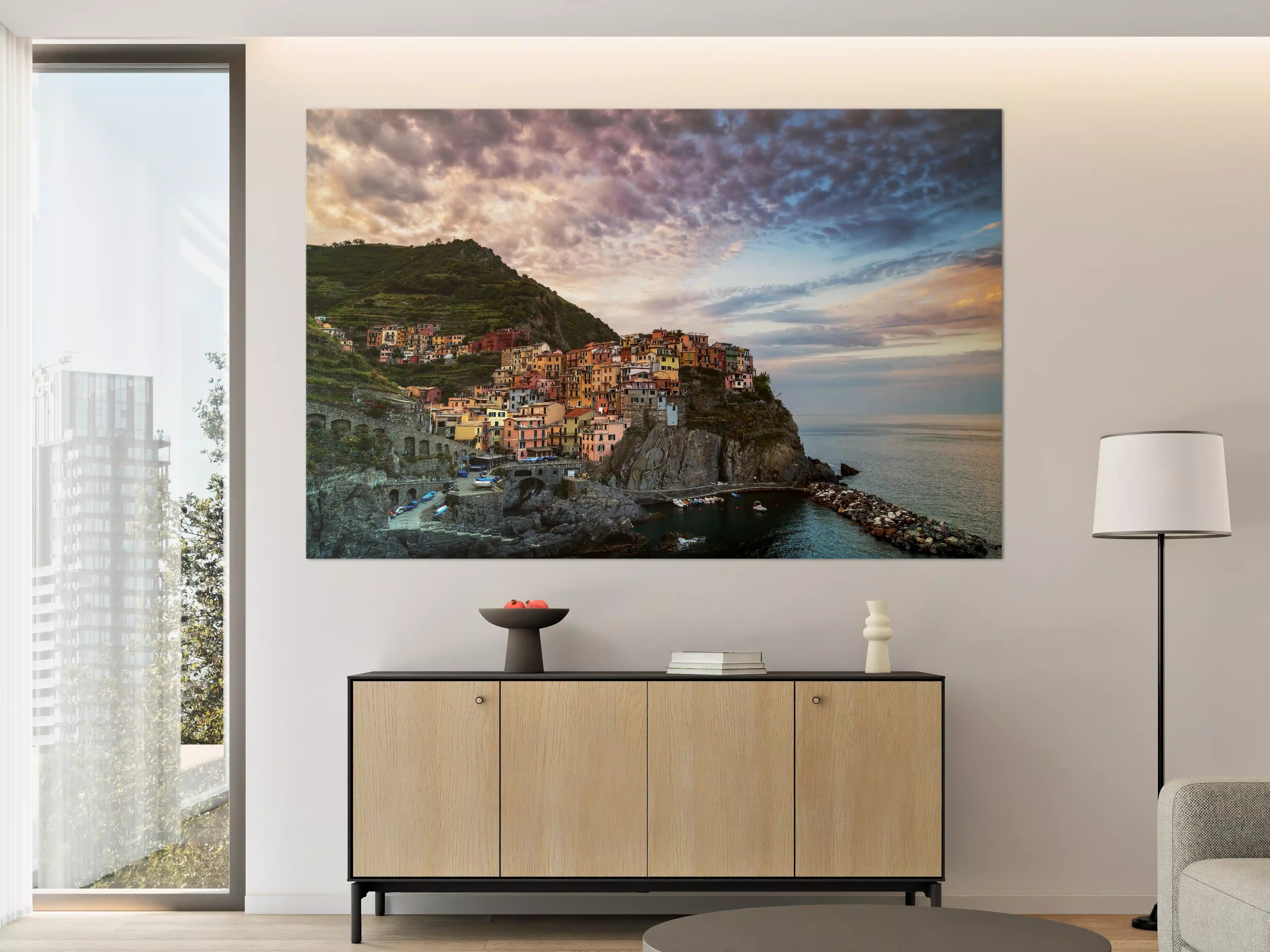 Große Wandbilder - Manarola Abenddämmerung