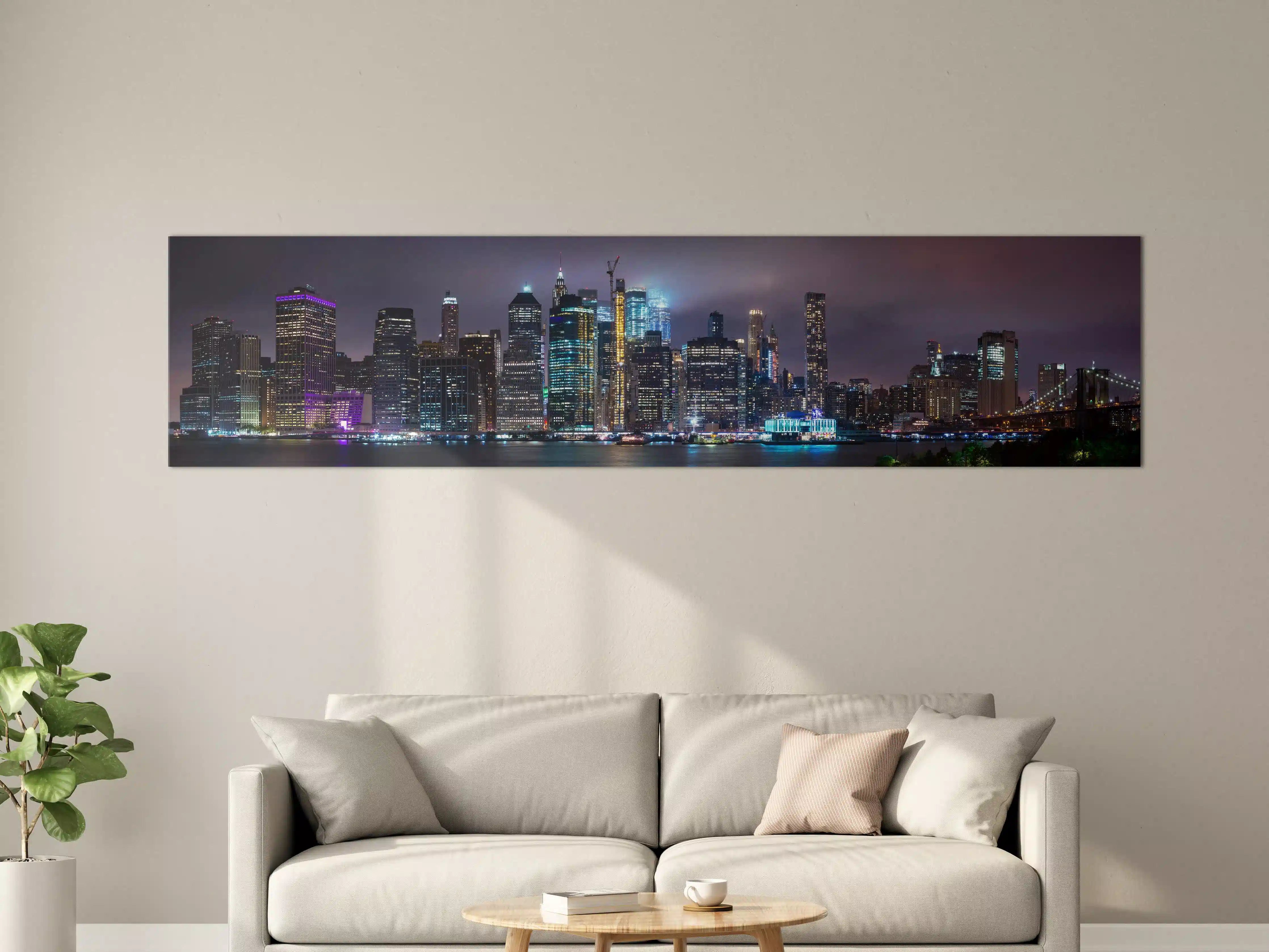 Große Wandbilder - Manhattan Skyline – Stadt der Lichter