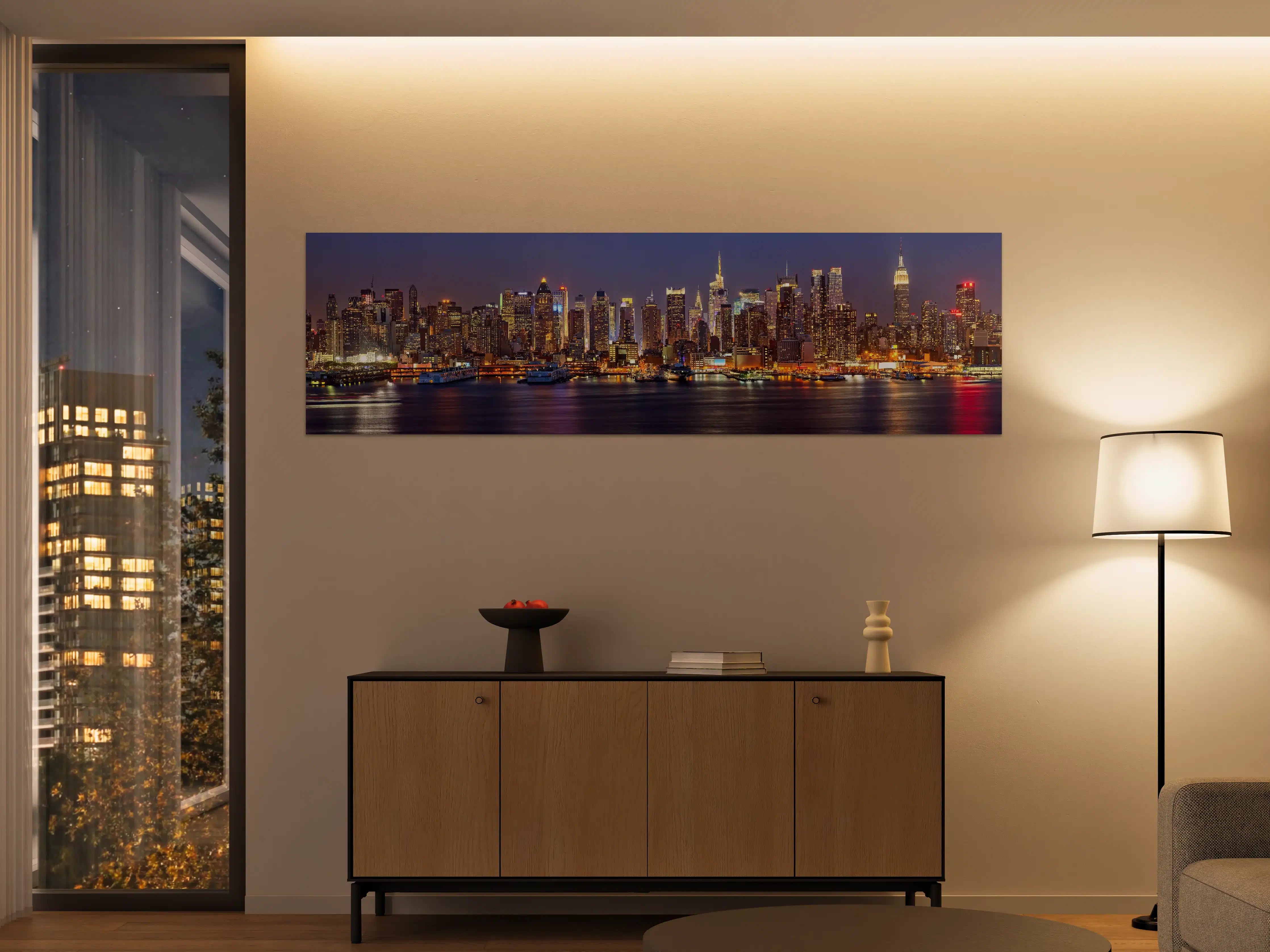 Große Wandbilder - Manhattan Skyline bei Nacht