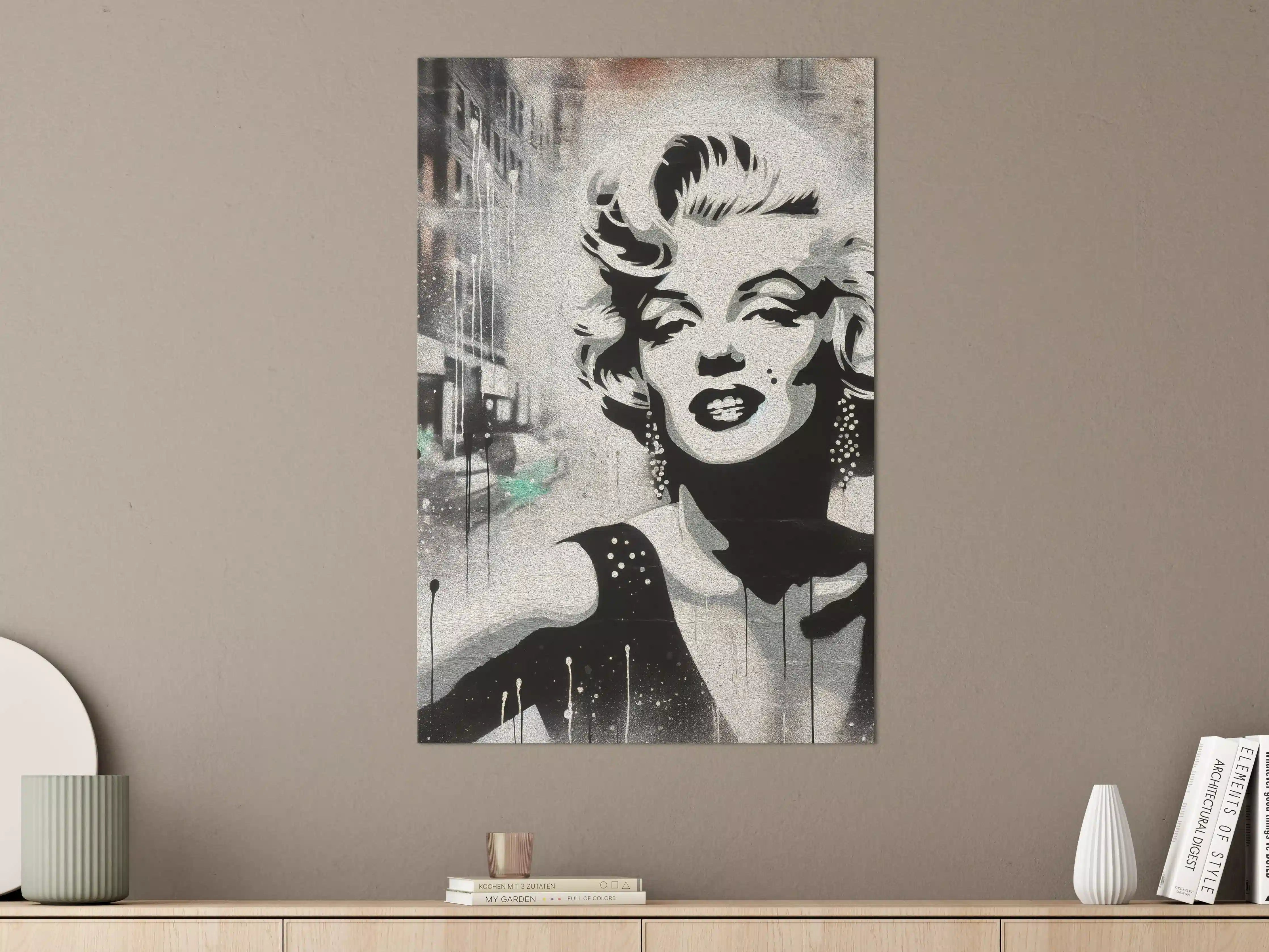 Große Wandbilder - Marilyn Monroe Graffiti im Street-Art-Stil