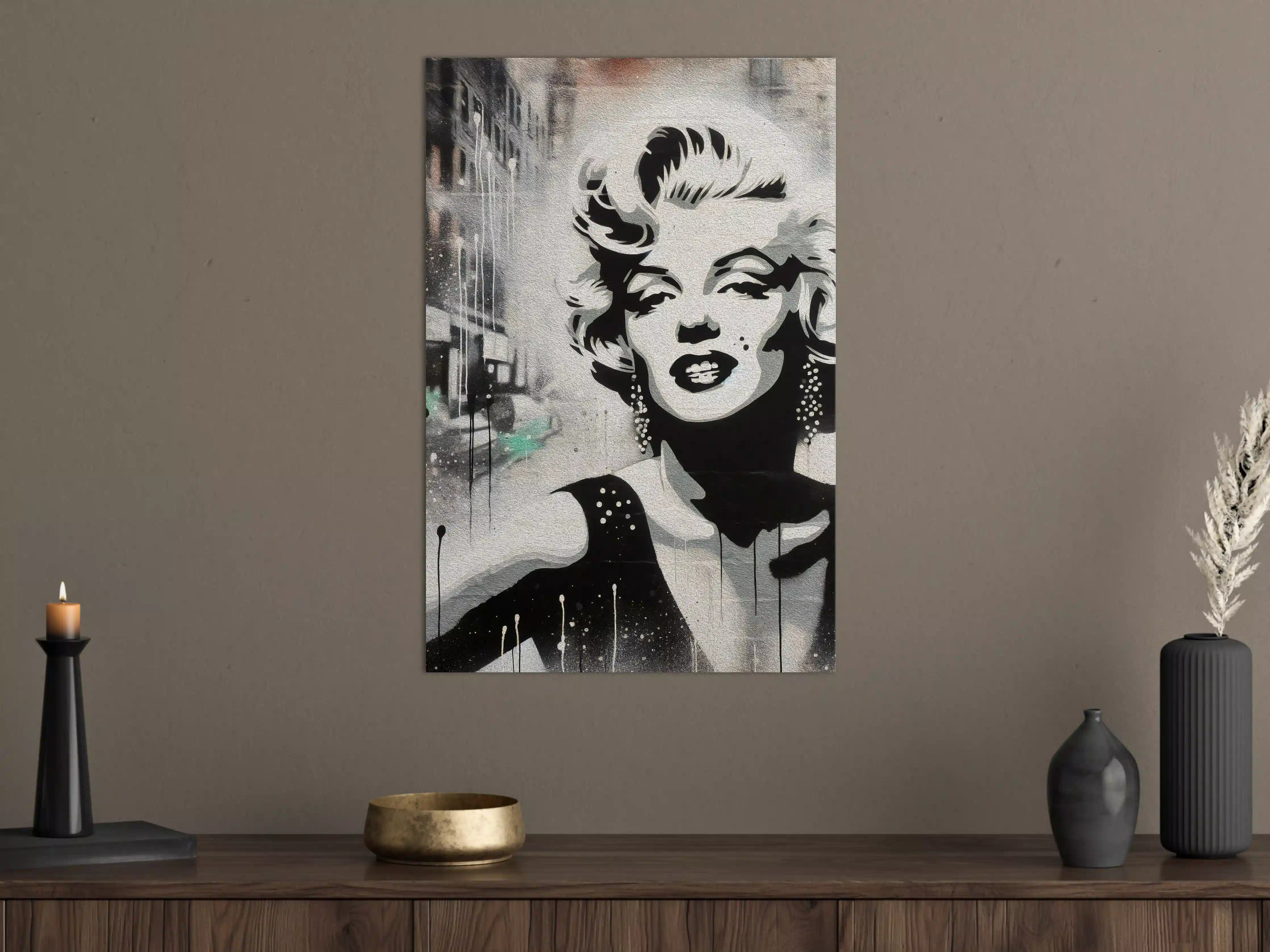 Große Wandbilder - Marilyn Monroe Graffiti im Street-Art-Stil