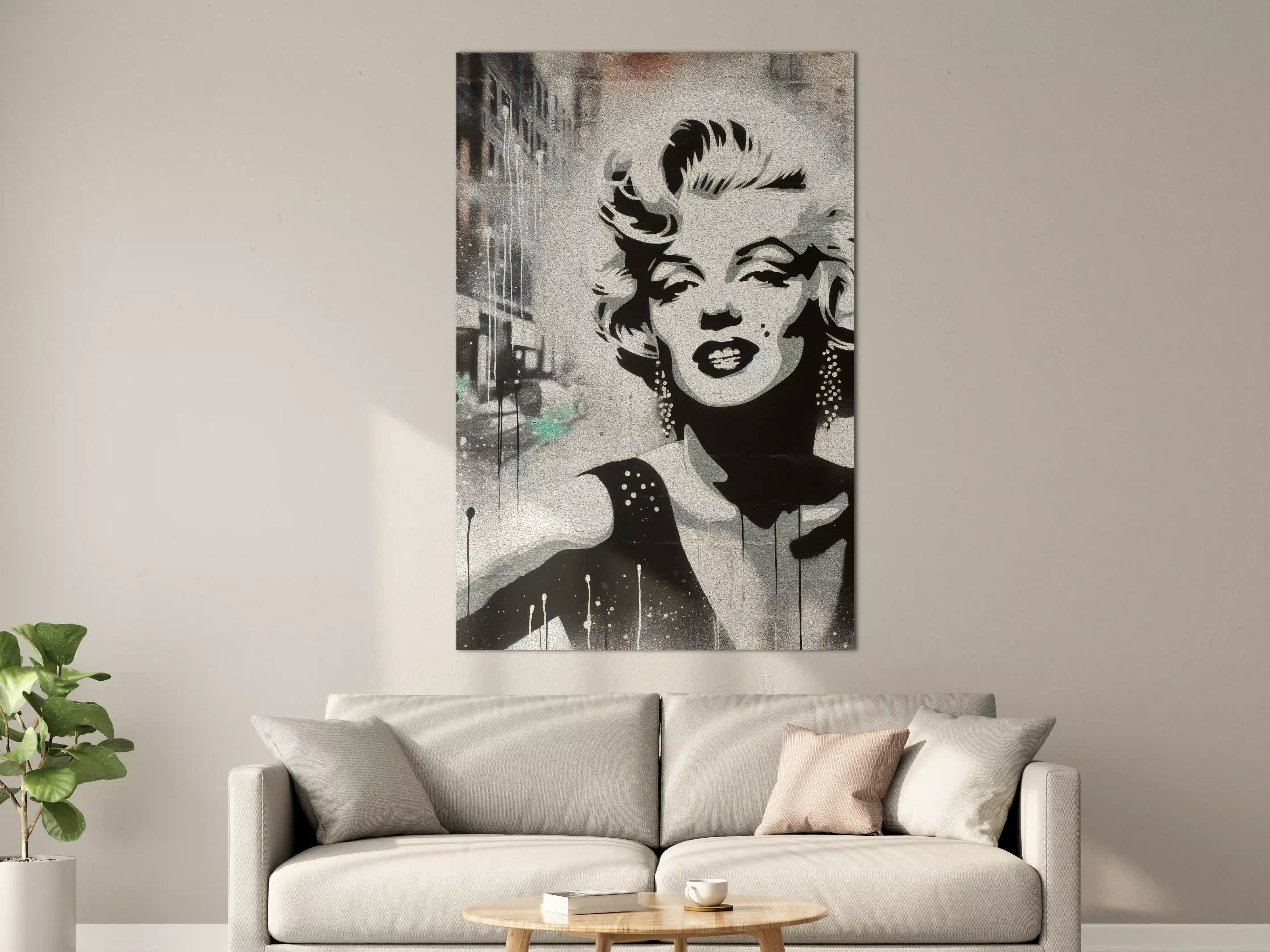 Große Wandbilder - Marilyn Monroe Graffiti im Street-Art-Stil