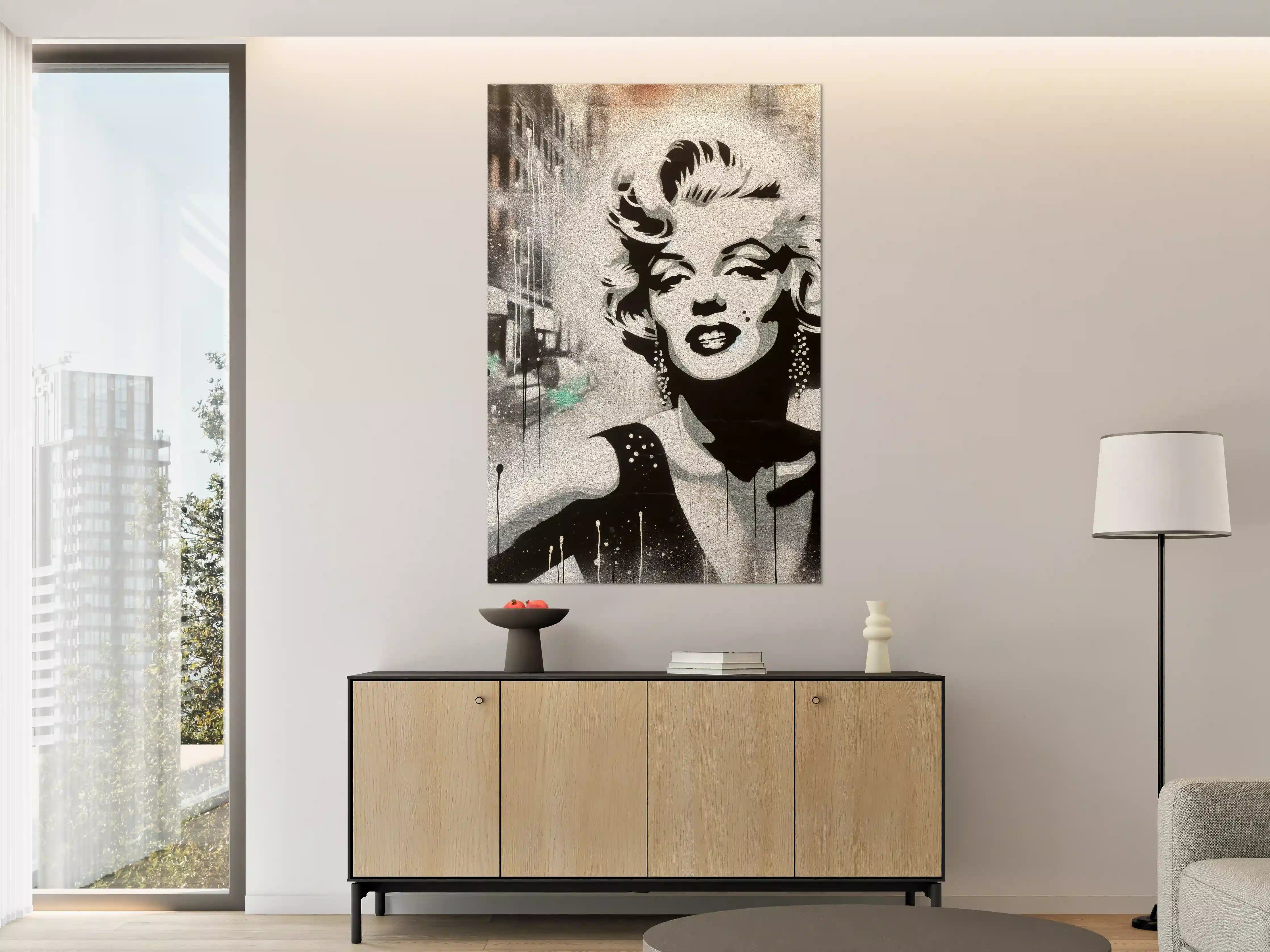 Große Wandbilder - Marilyn Monroe Graffiti im Street-Art-Stil
