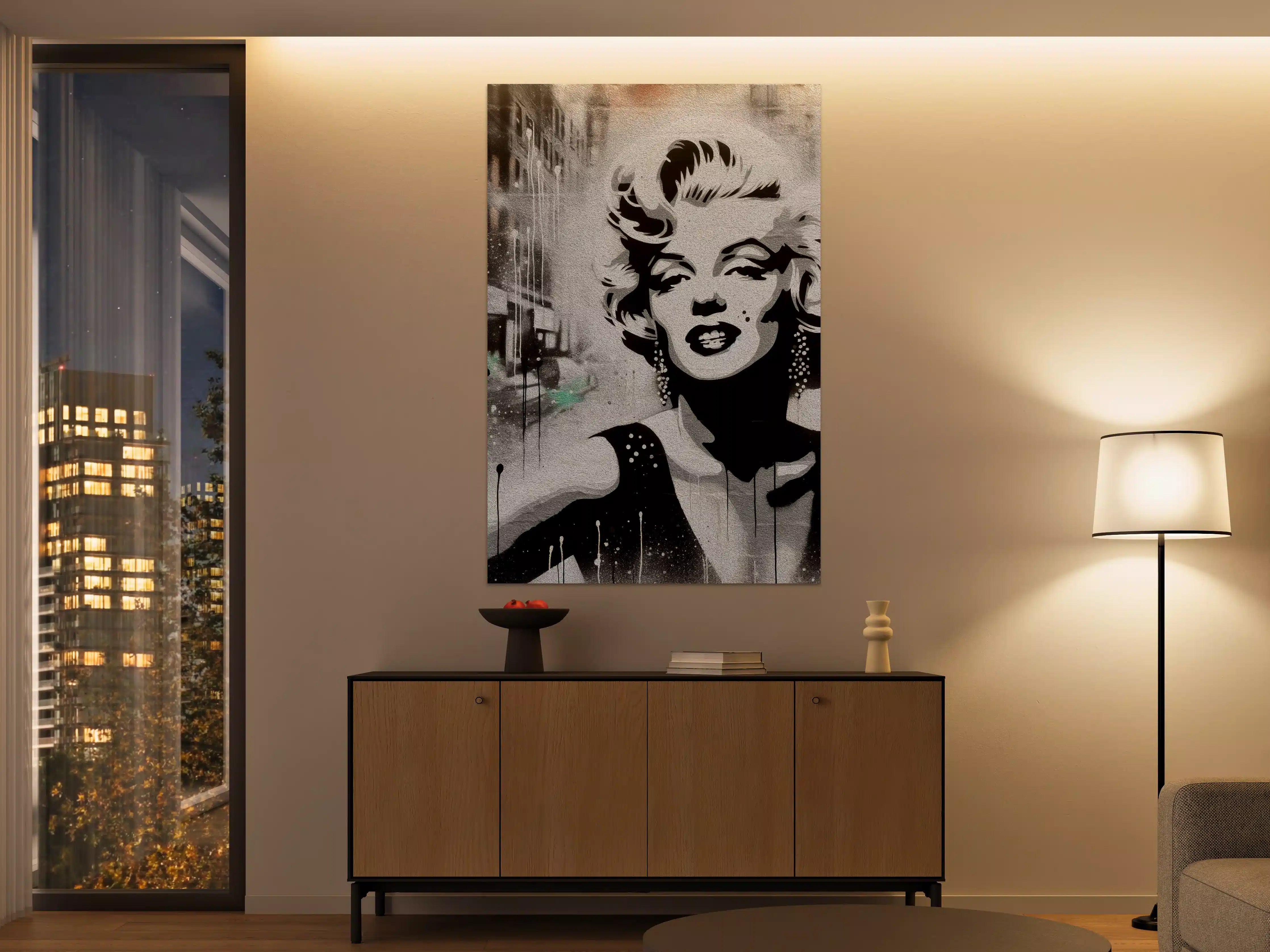 Große Wandbilder - Marilyn Monroe Graffiti im Street-Art-Stil