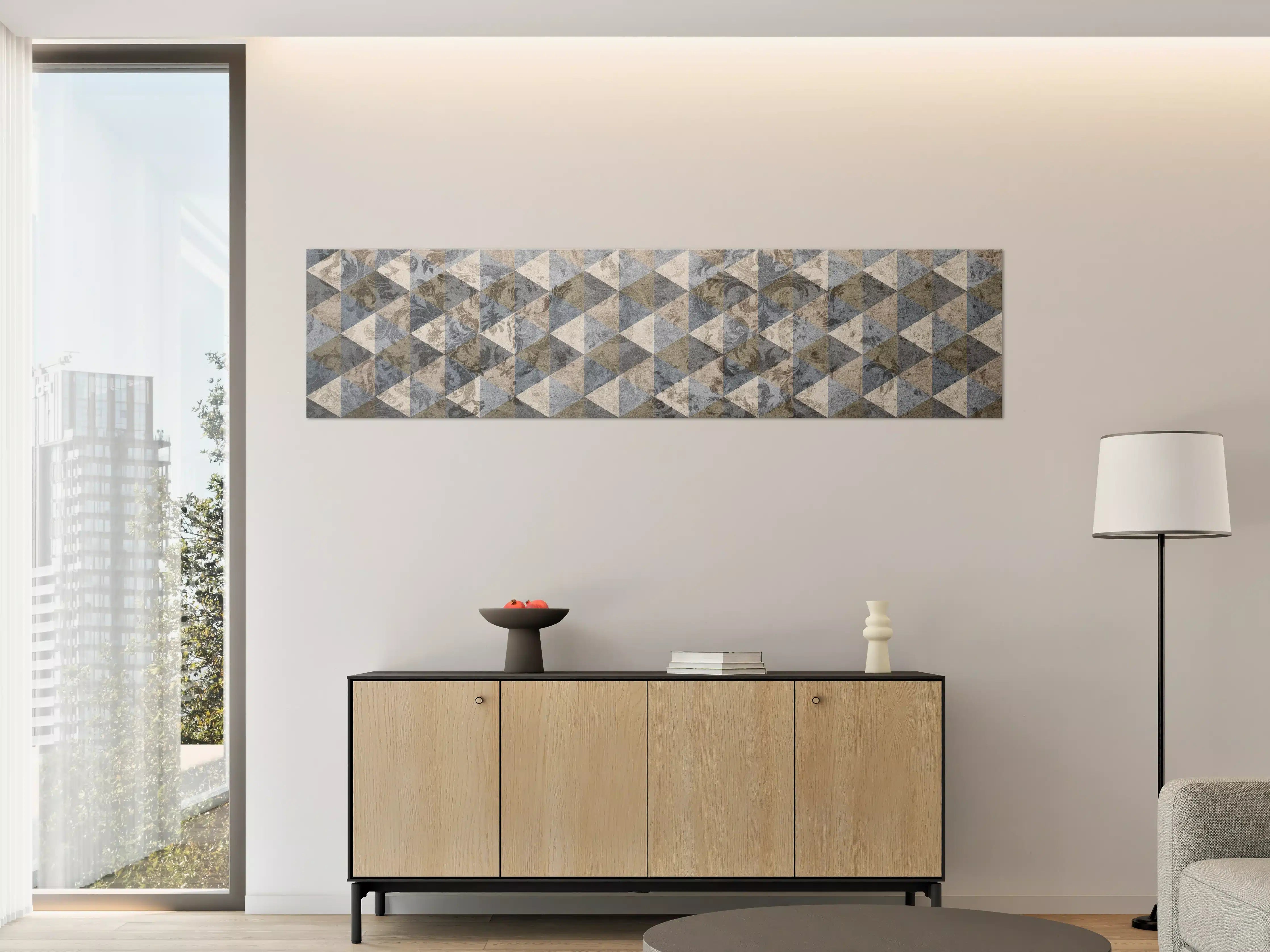 Große Wandbilder - Marmor-Textur in Grau- und Beigetönen