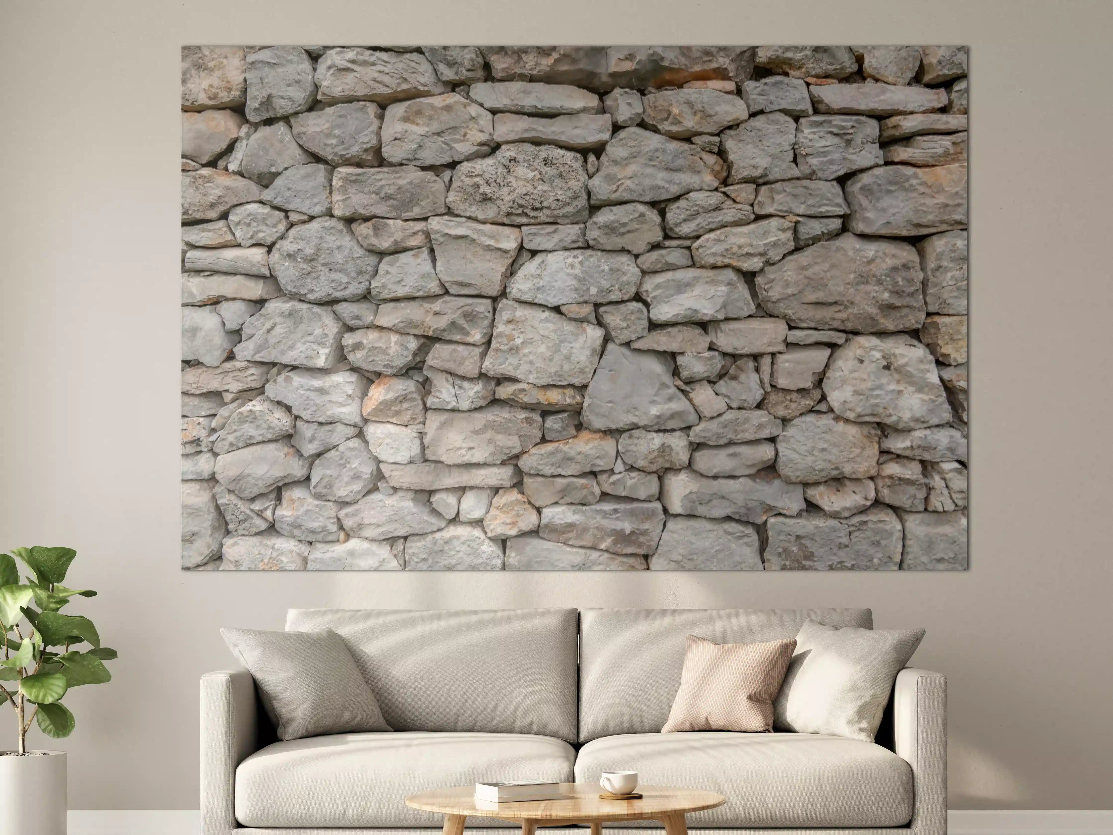 Große Wandbilder - Massive raue Steinwand