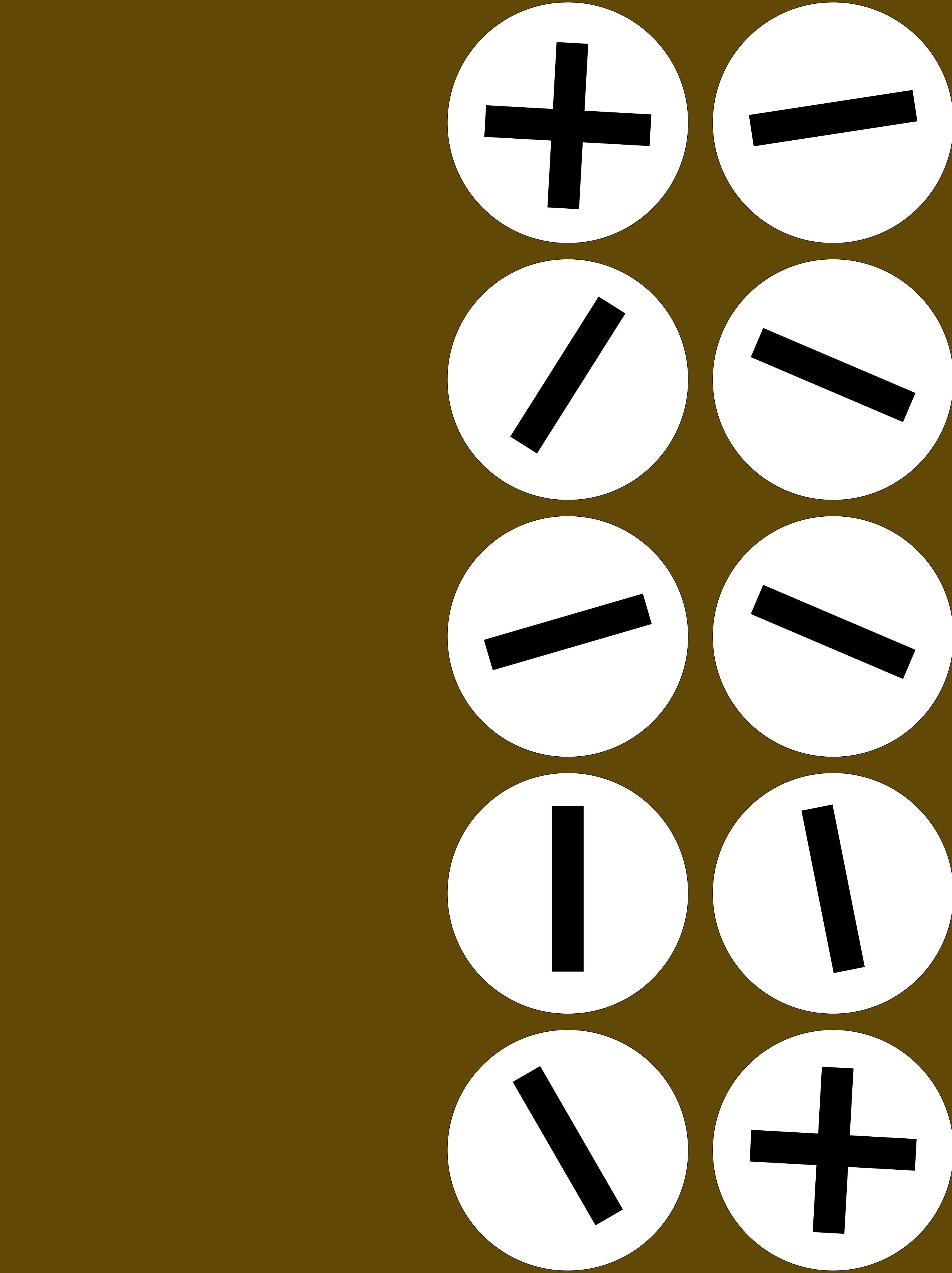 Große Wandbilder-Mathematische Symbole auf braunem Hintergrund