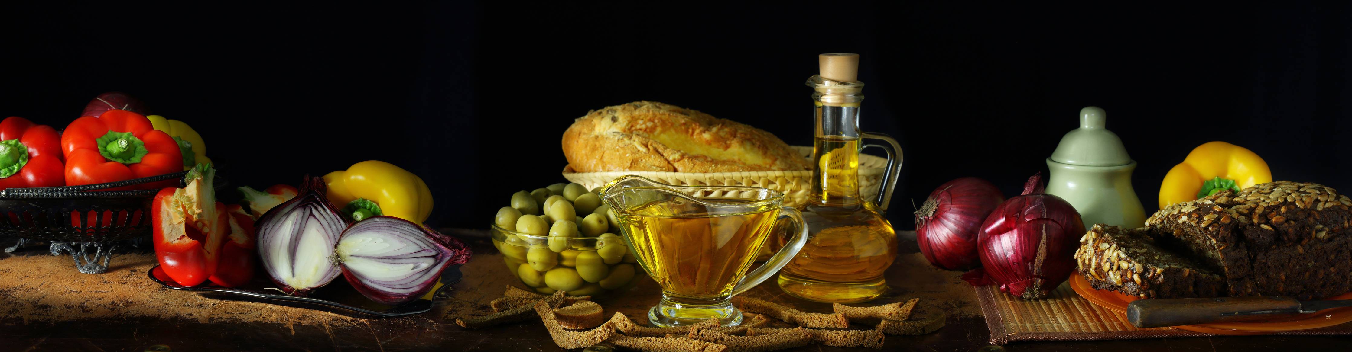 Große Wandbilder-Mediterranes Oliven & Brot