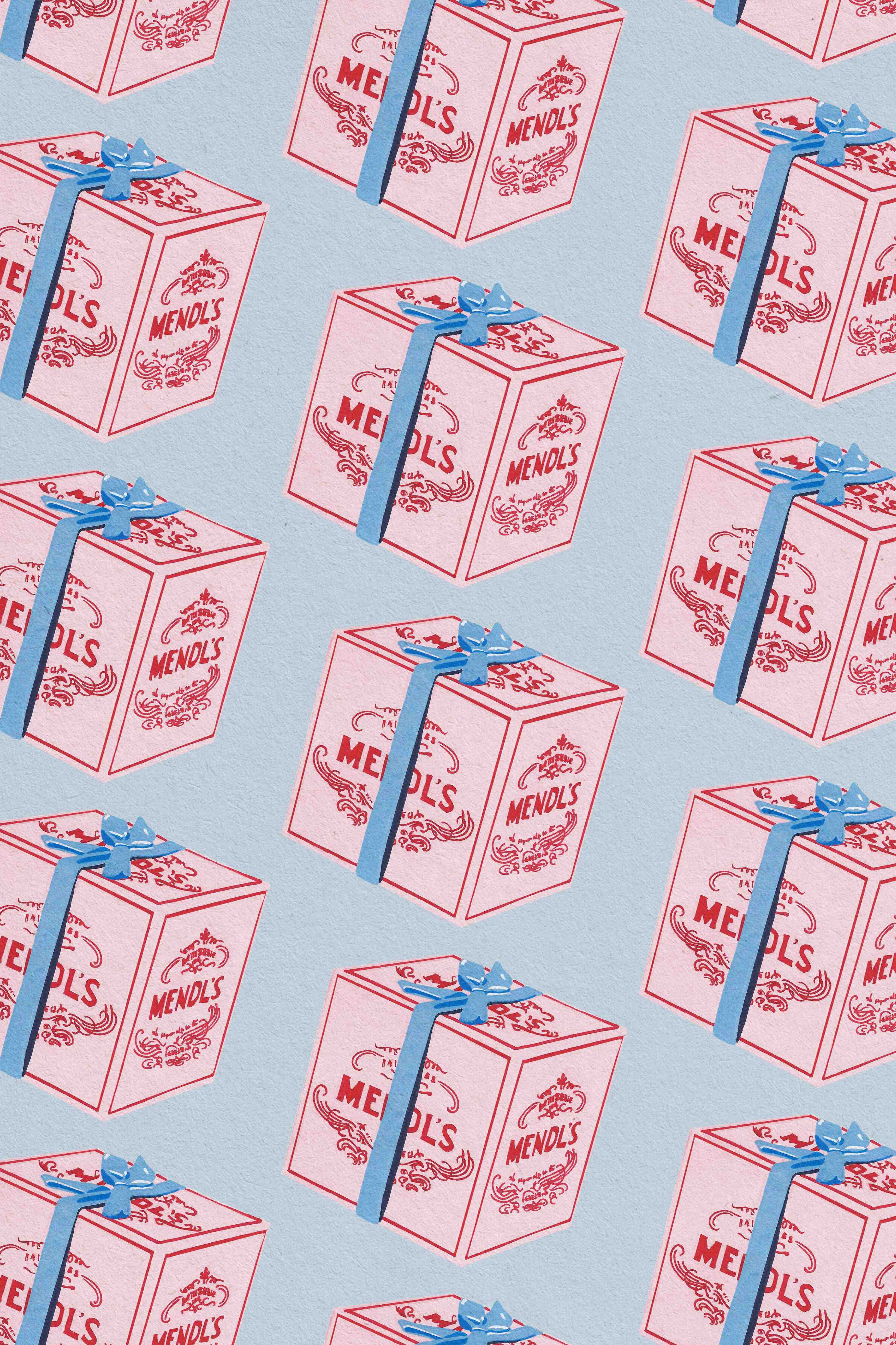 Große Wandbilder-Mendl's Vintage Box Muster