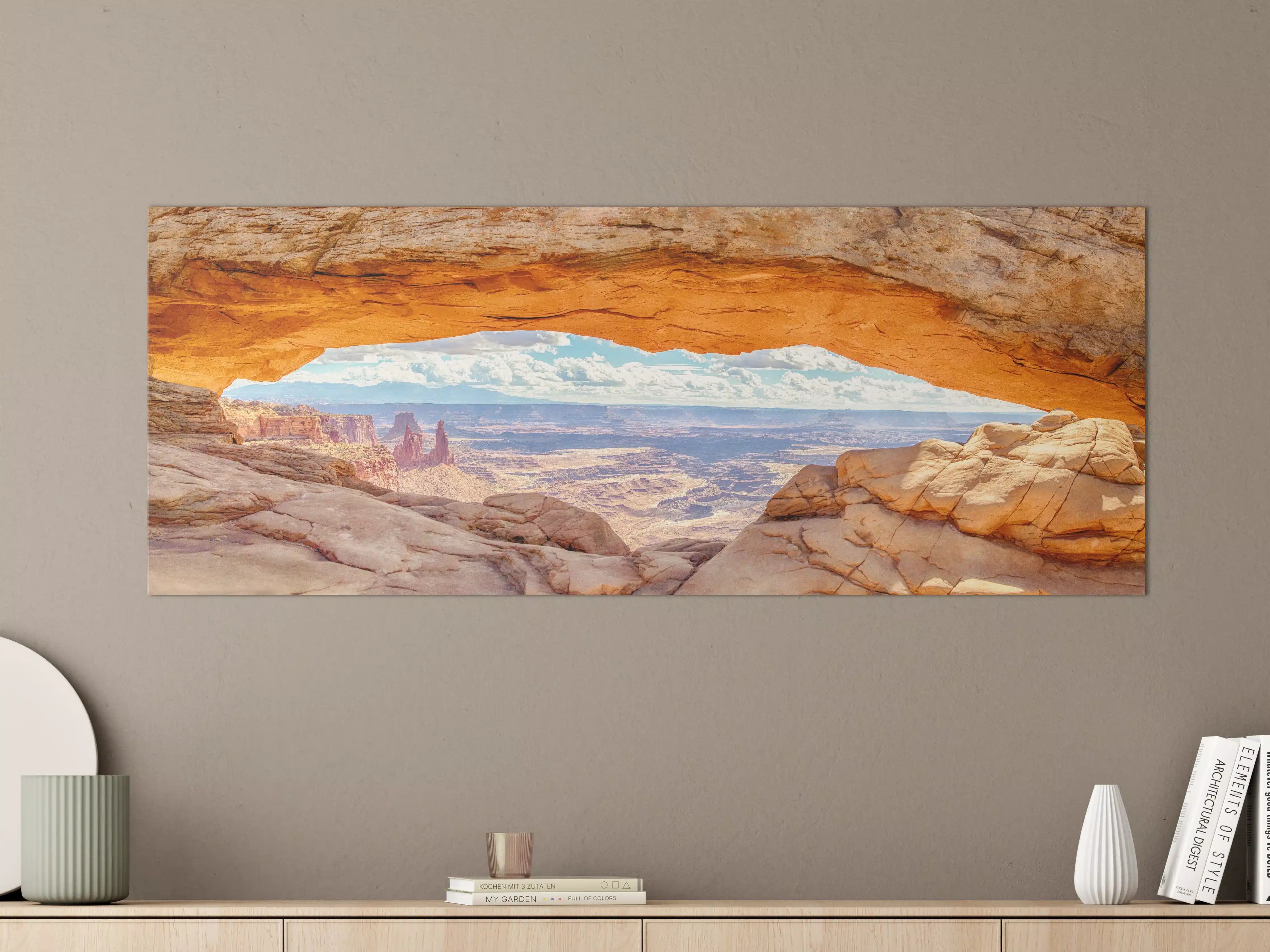 Große Wandbilder - Mesa Arch-Panorama bei Sonnenaufgang