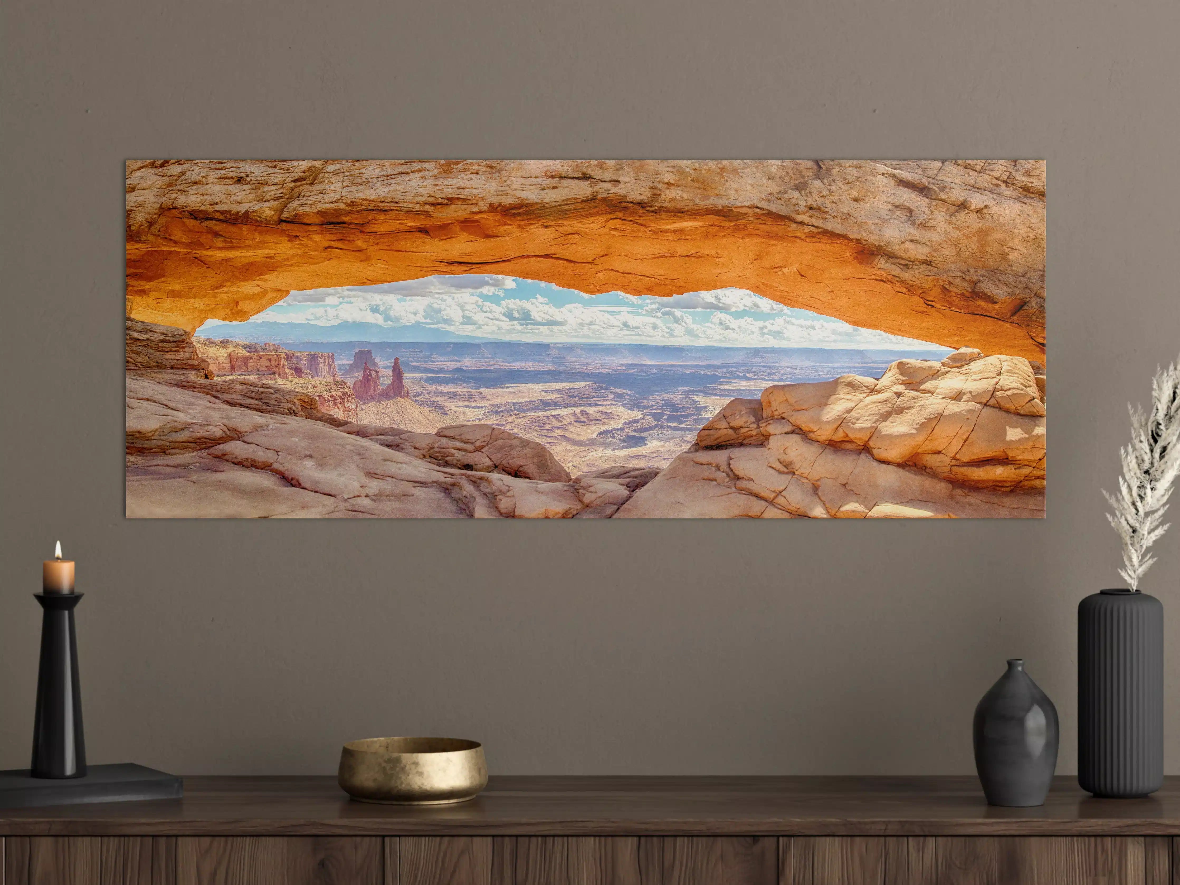 Große Wandbilder - Mesa Arch-Panorama bei Sonnenaufgang