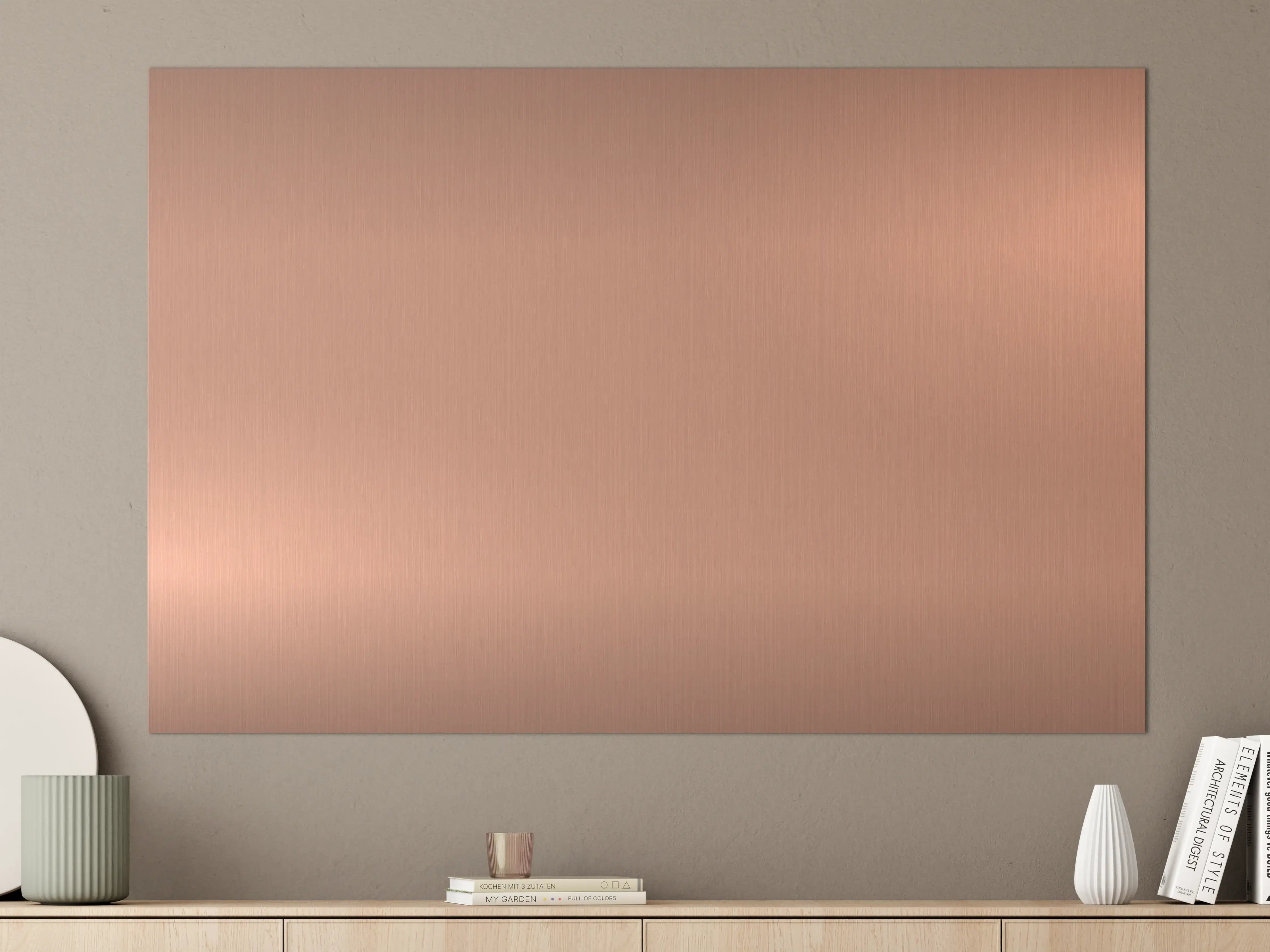 Große Wandbilder - Metallische Gebürstete Bronze-Textur