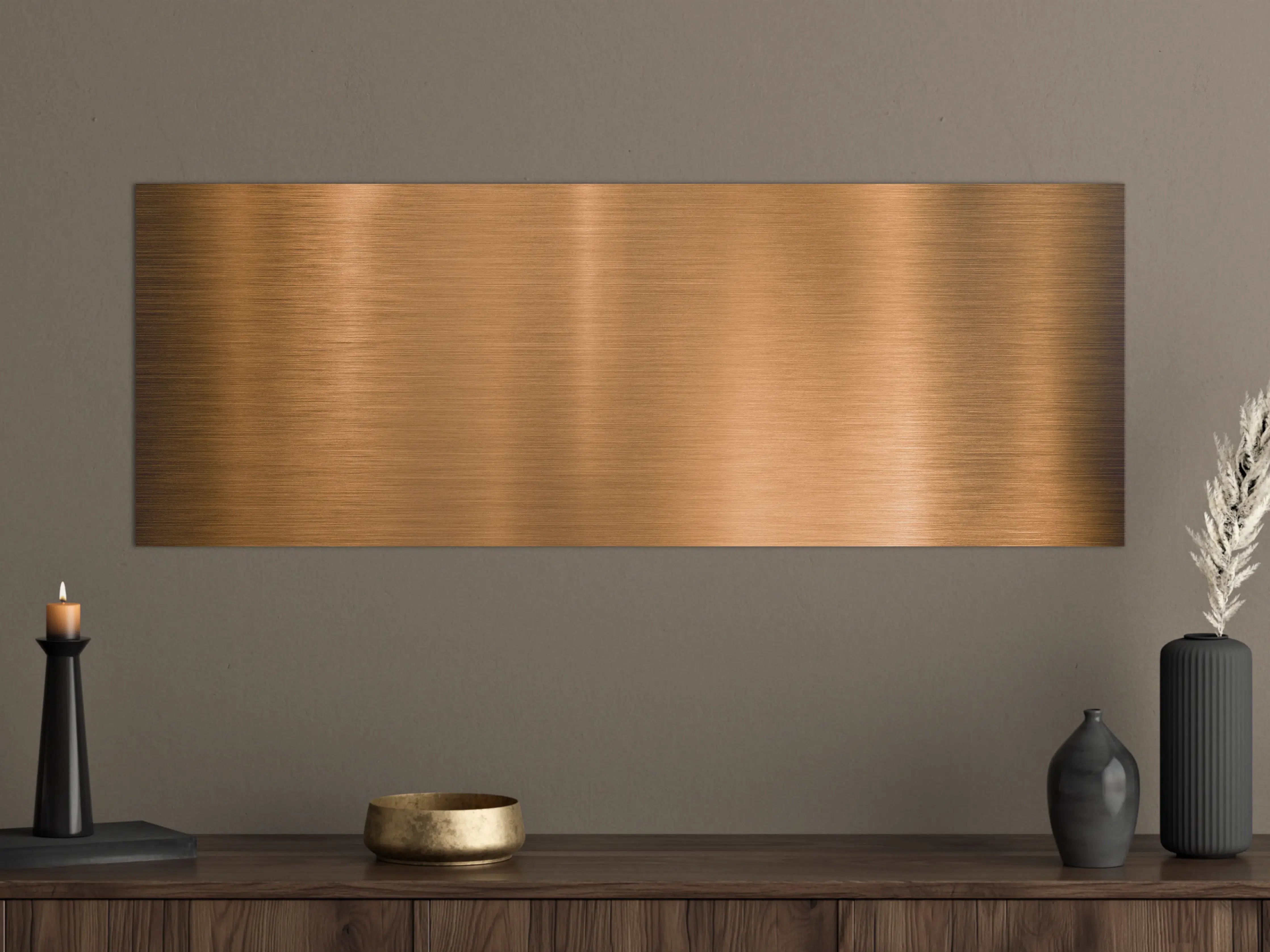 Große Wandbilder - Metallische Kupferplatte