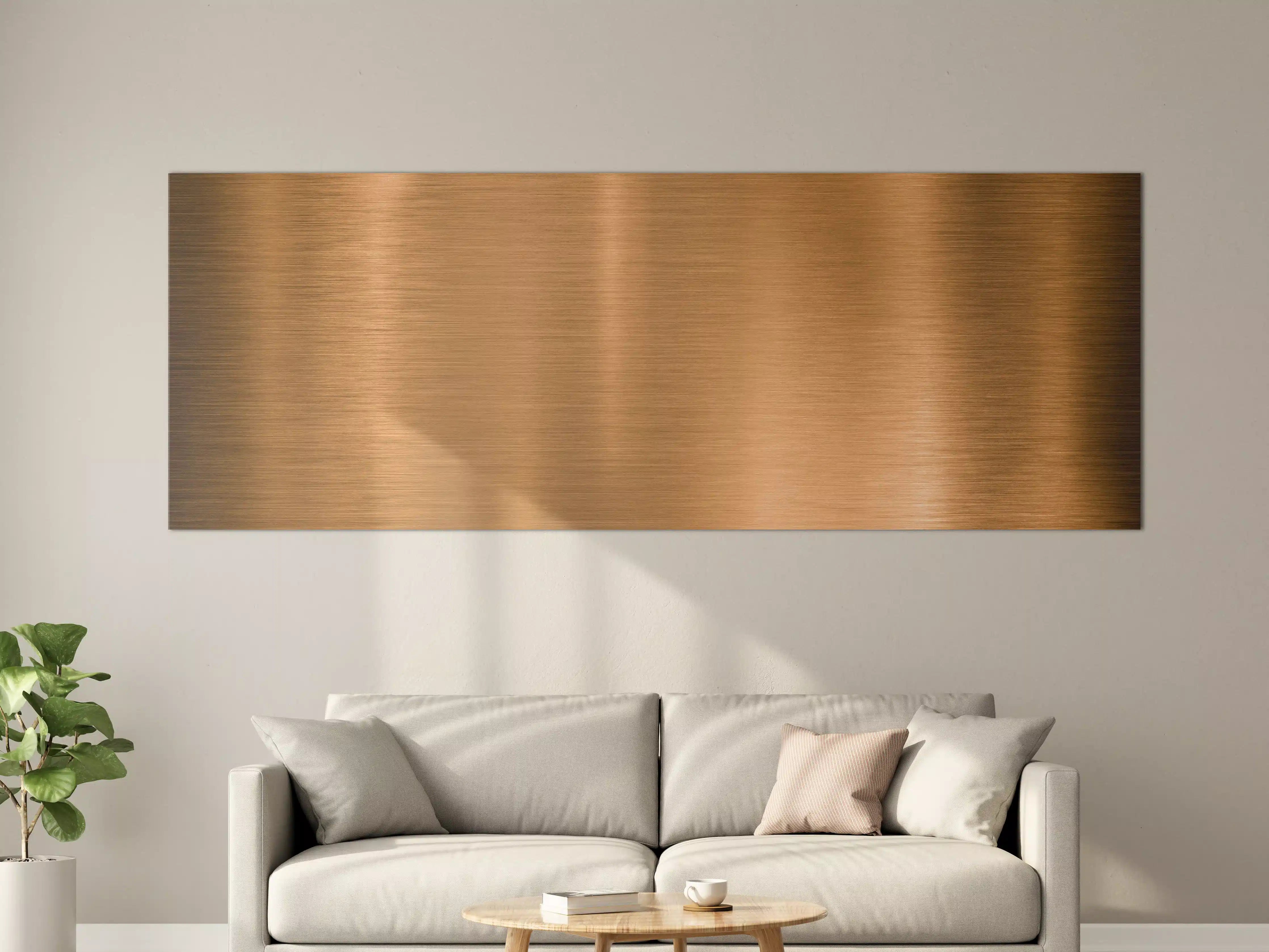 Große Wandbilder - Metallische Kupferplatte