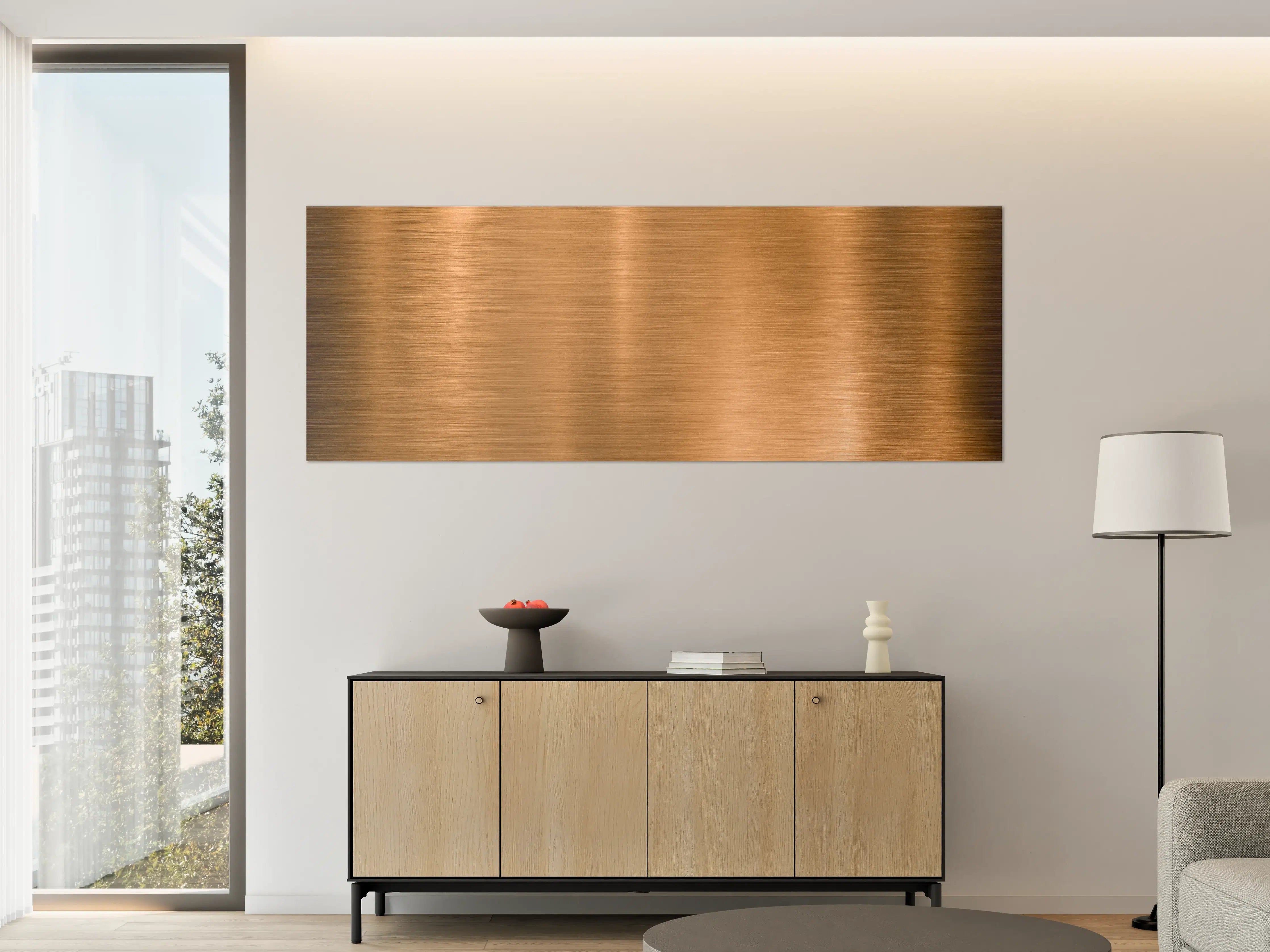 Große Wandbilder - Metallische Kupferplatte